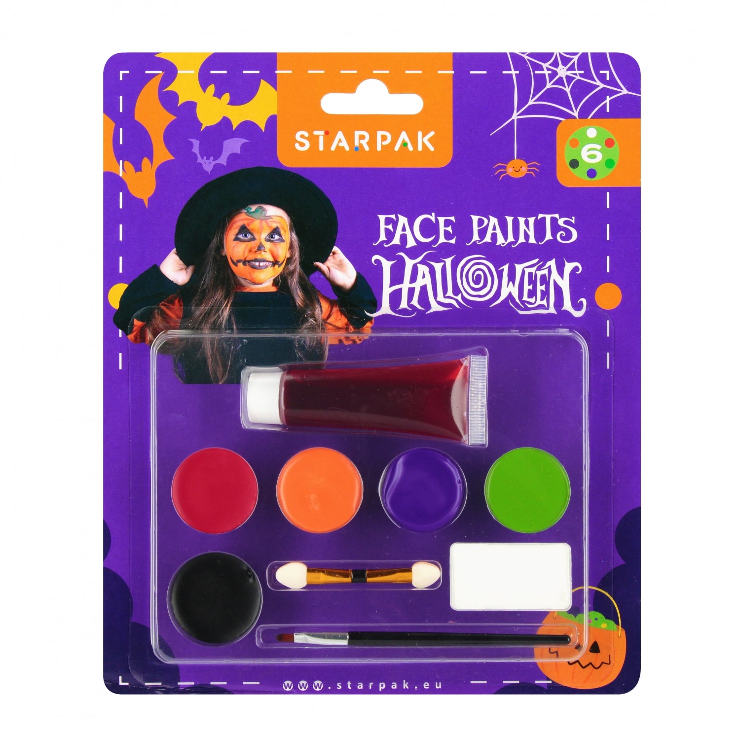 Farby do malowania twarzy 6 kolorów Halloween