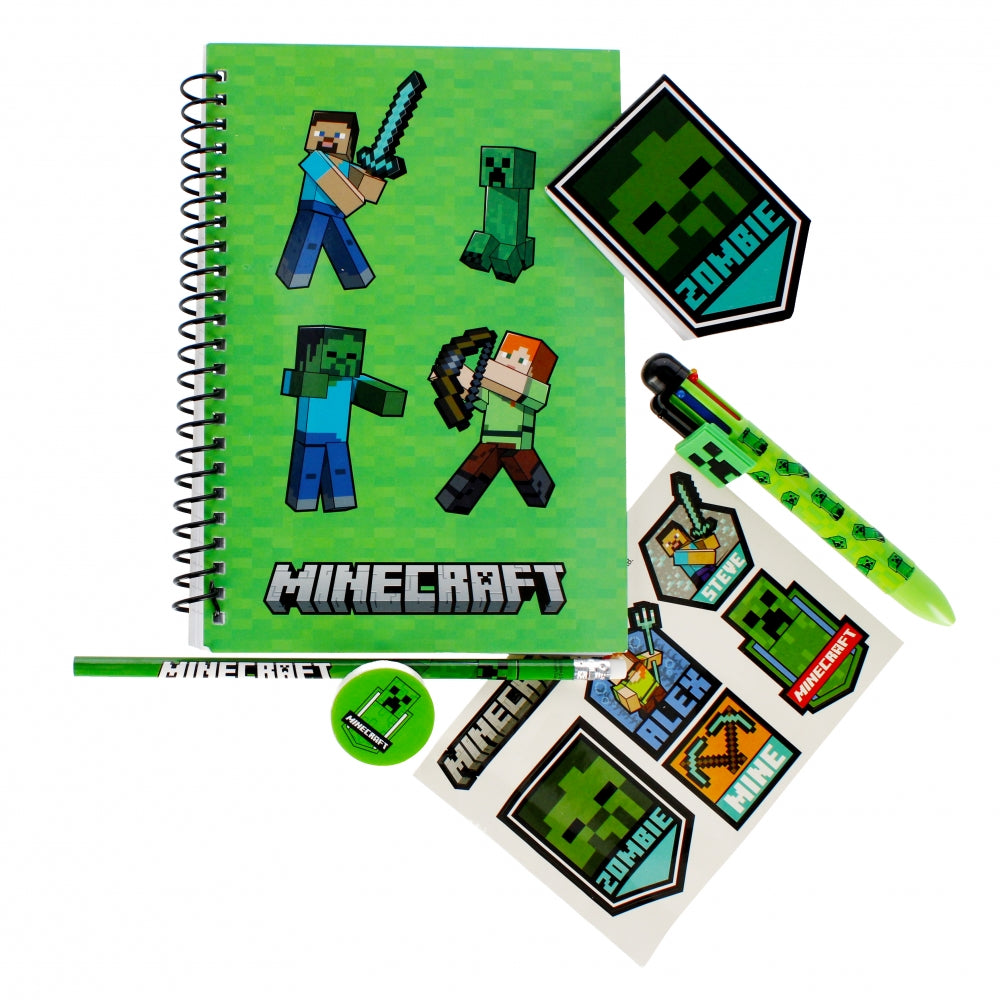 Kołozeszyt długopis aut 6kol ołówek notes gumka MINECRAFT ZES115