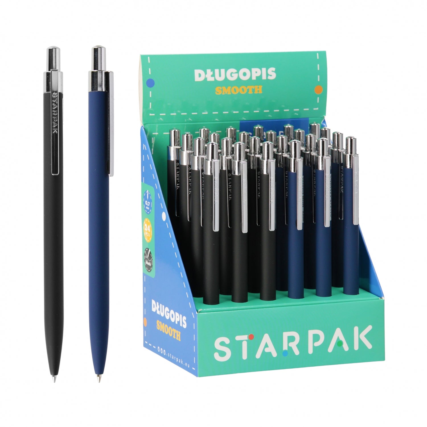 Długopis automatyczny metalowy 0,7 Smooth display A 24