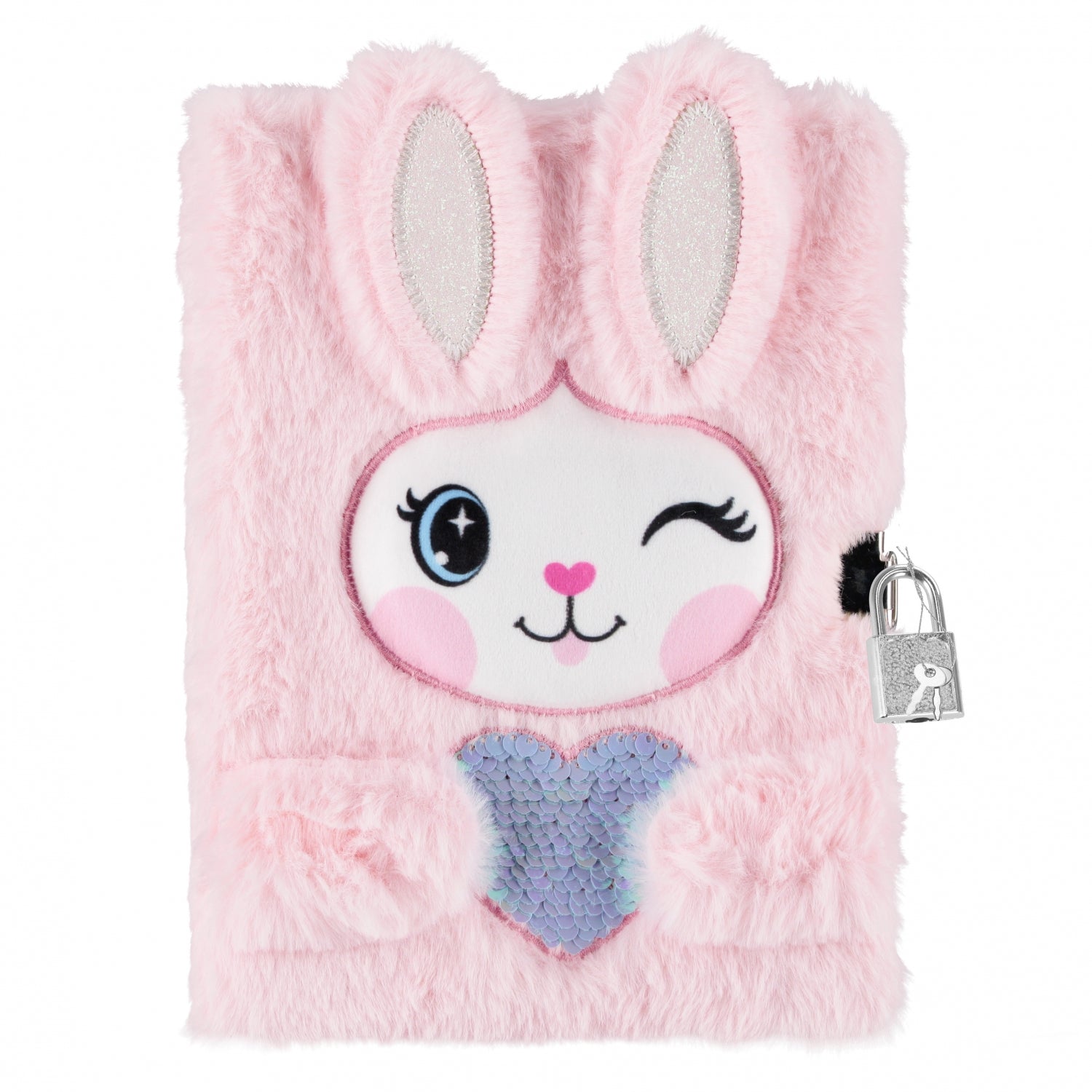 Pamiętnik pluszowy zamykany A5/64 k Rabbit & Heart