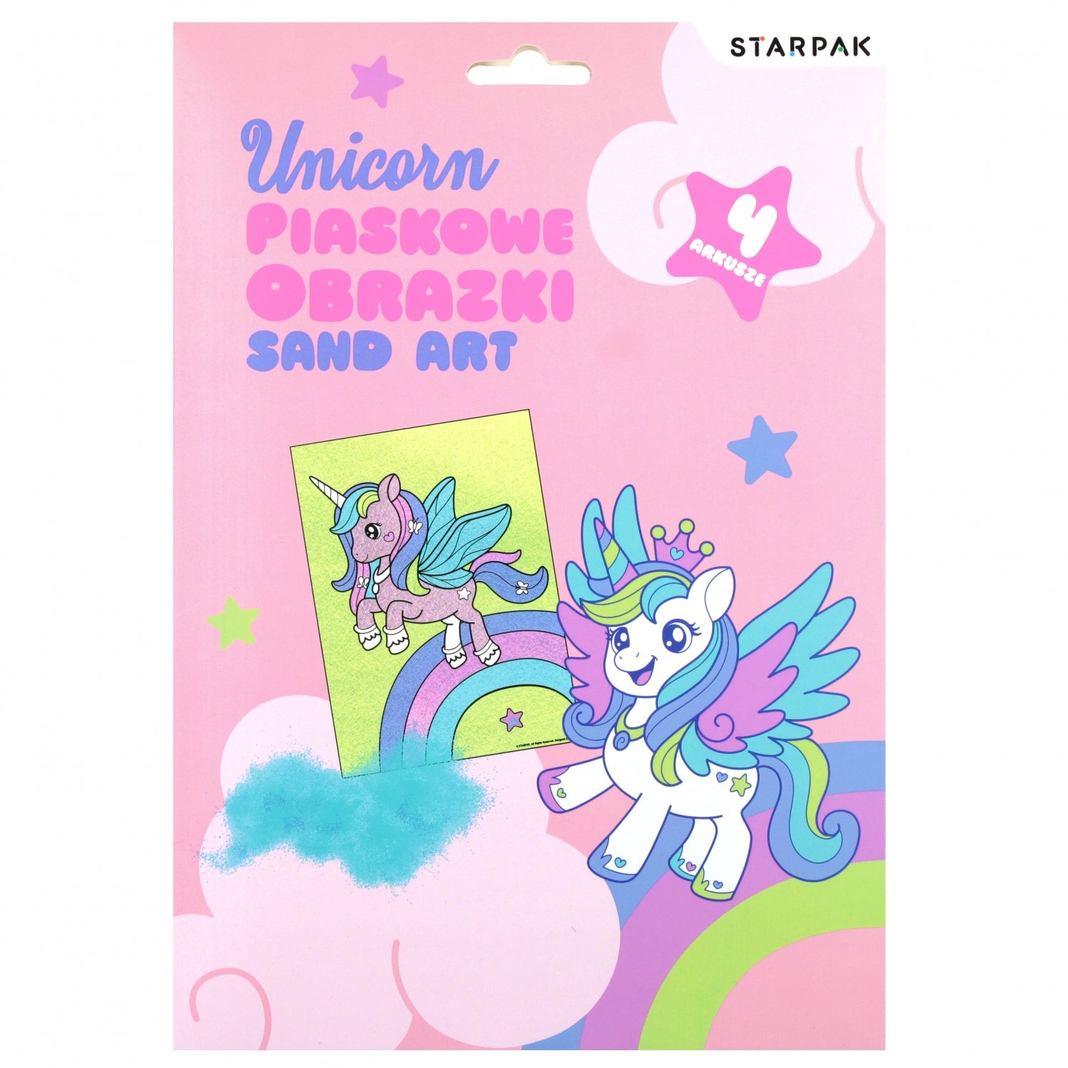 Zestaw kreatywny piaskowe obrazki Unicorn