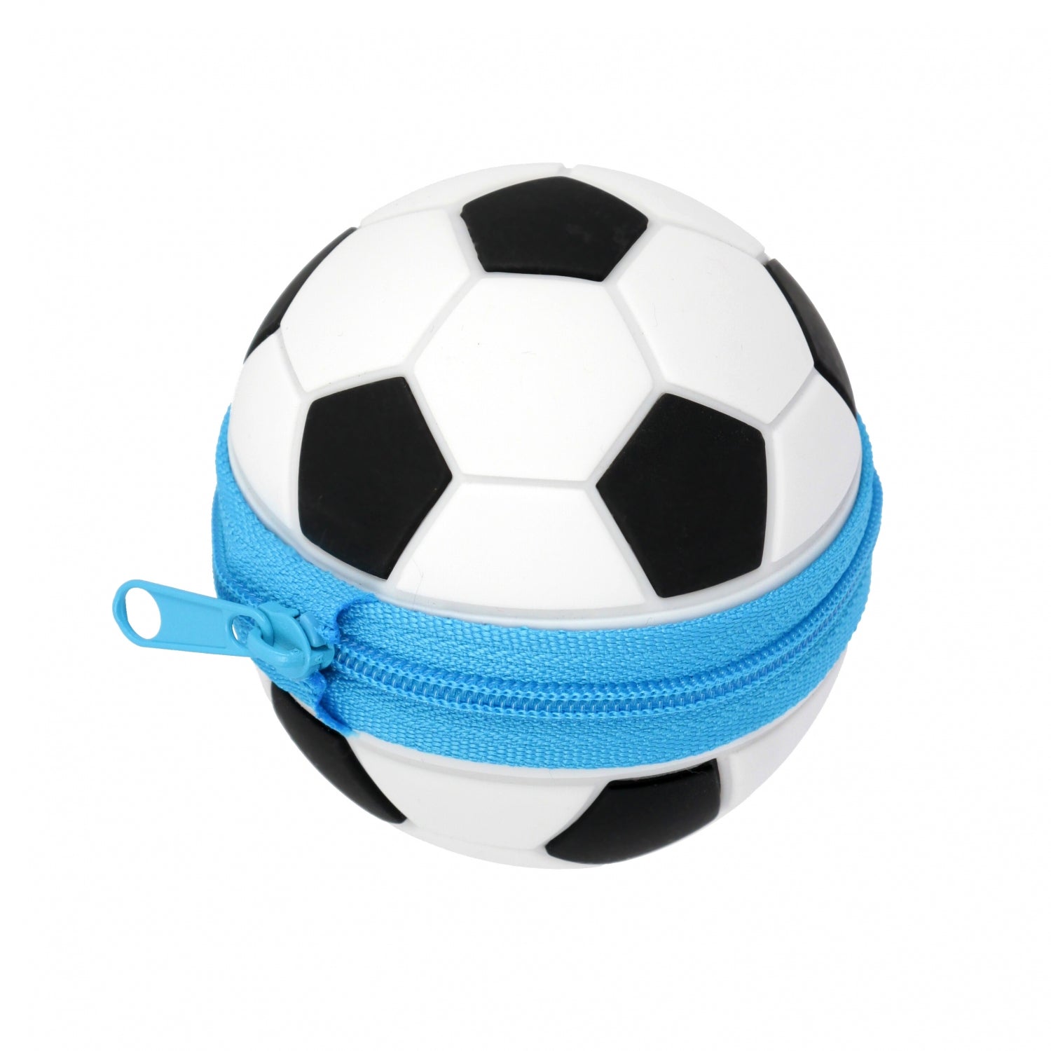 Piórnik silikon 1zamek siatka Football