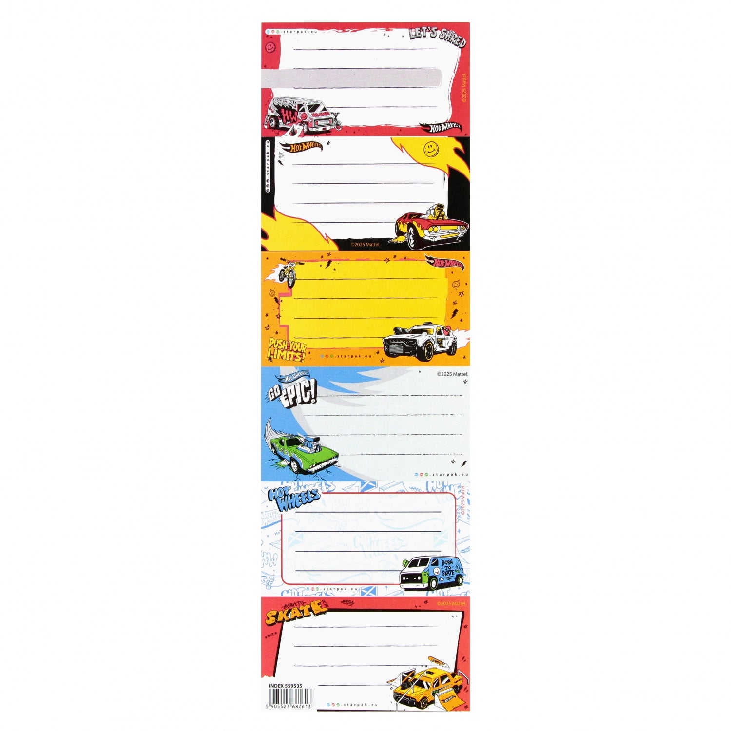 Naklejki na zeszyt Hot Wheels A 25