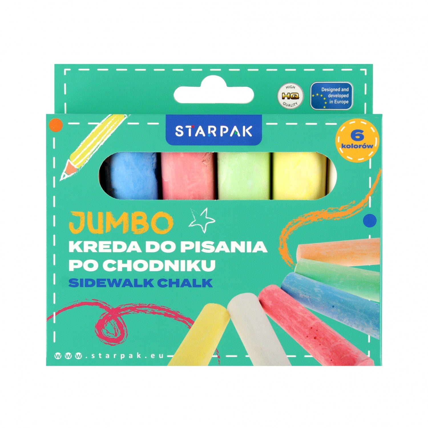 Kreda chodnikowa 6kol Jumbo
