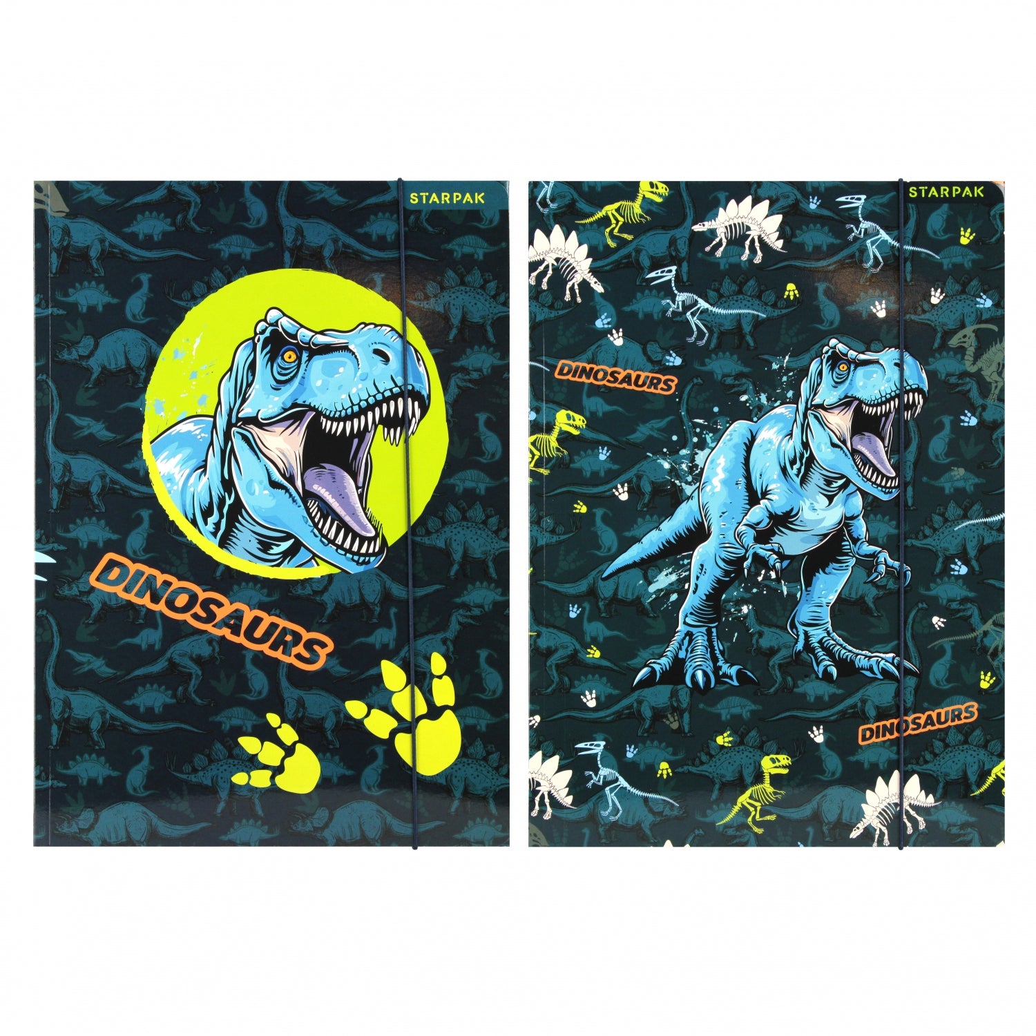 Teczka z gumką A4 Dino Glow