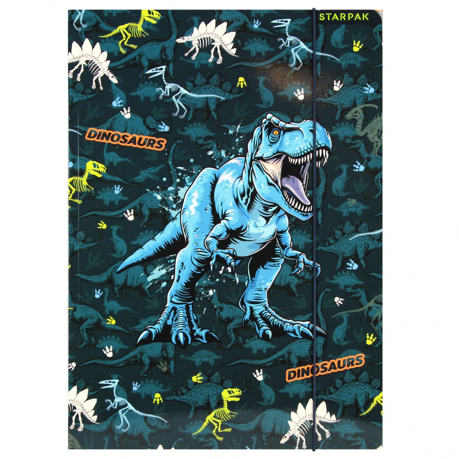 Teczka z gumką A4 Dino Glow