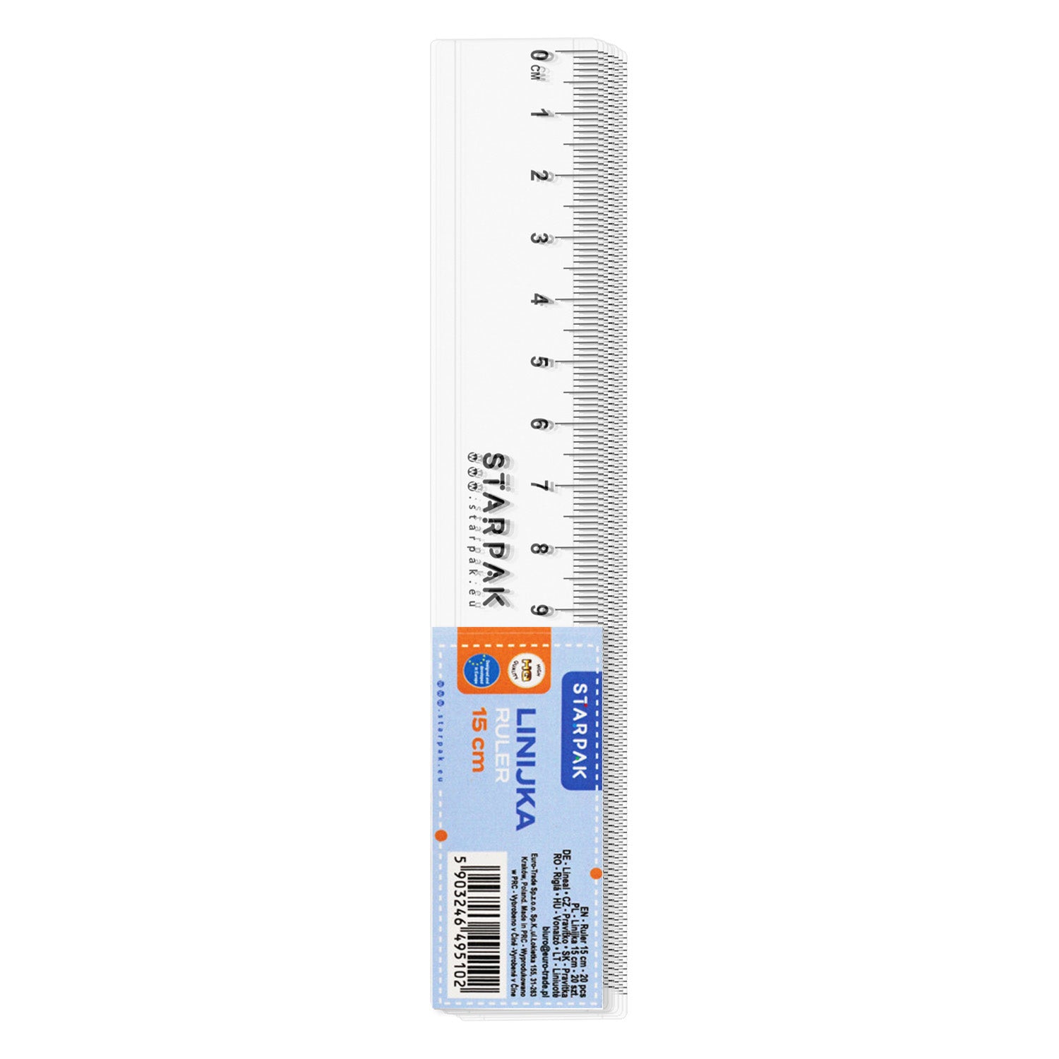 Linijka plastikowa 15cm op20szt