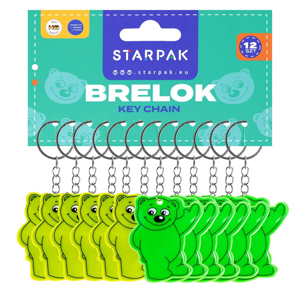Brelok odblaskowy Miś 7cm A 12