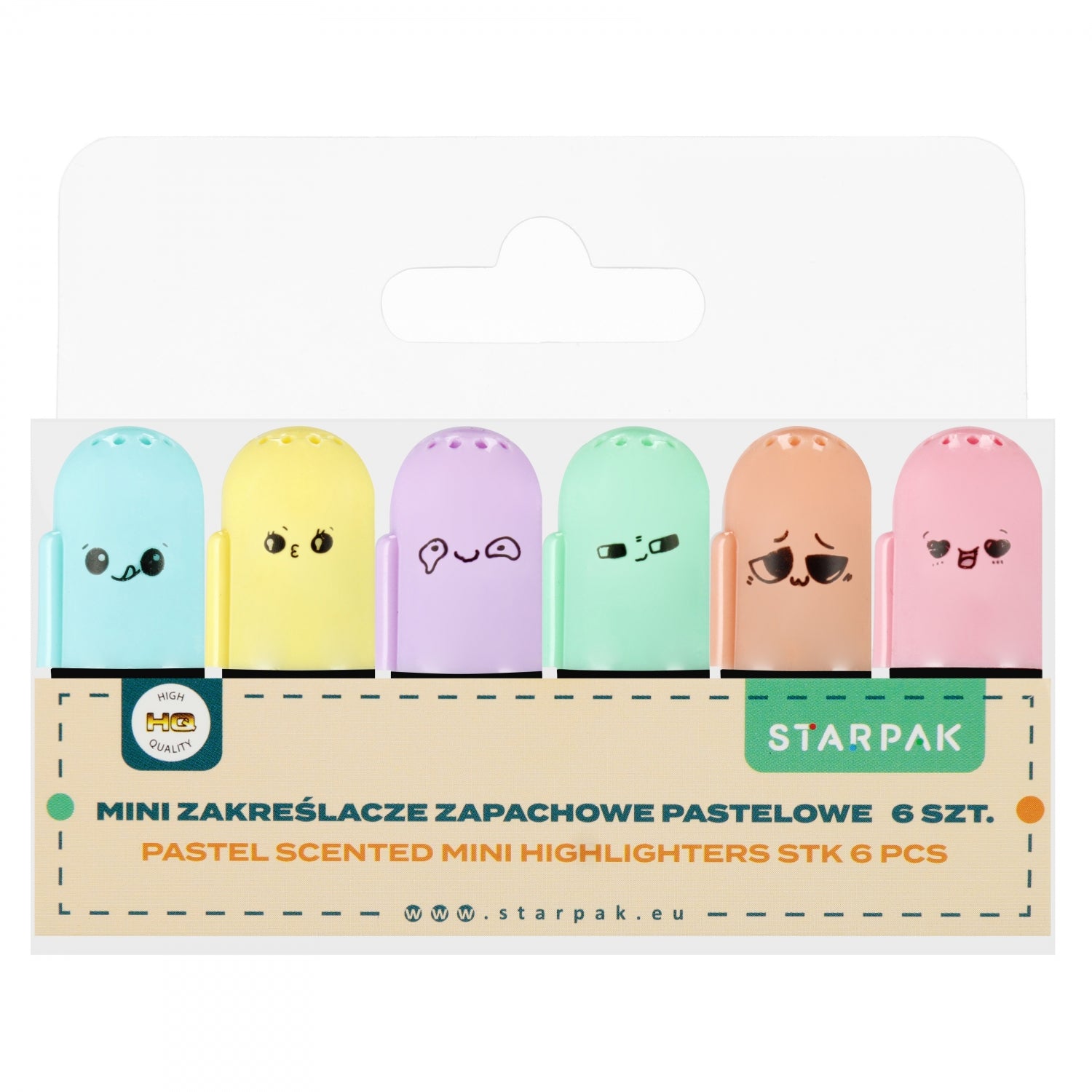 Zakreślacz mini zapachowy pastelowy 6 kolorów
