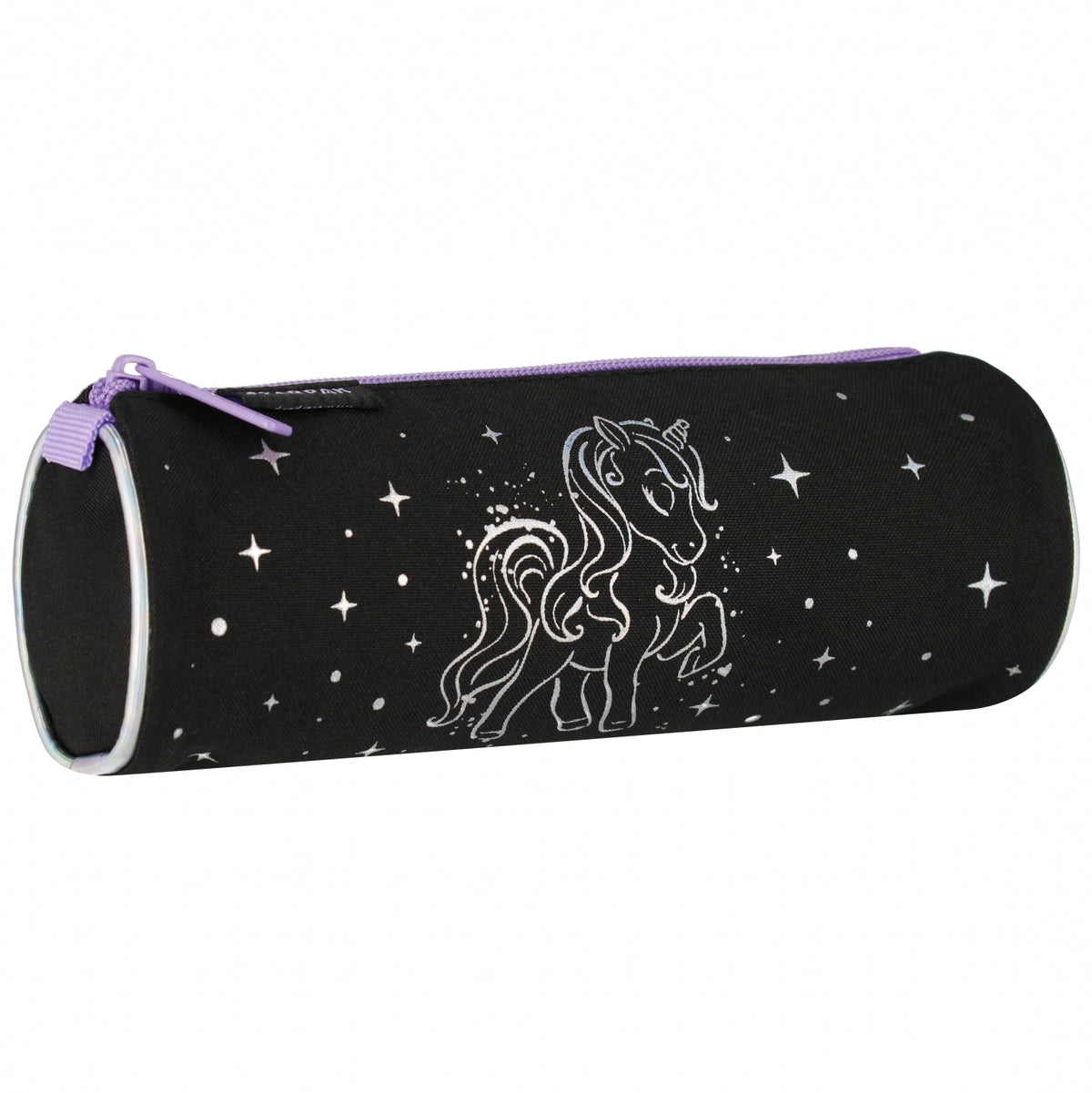 Pencil case tube 1-zip Unicorn holo