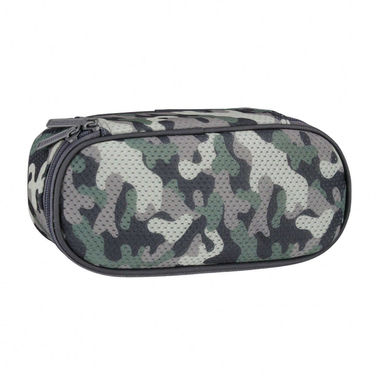 Pencil case pouch 1-zip Camo with mesh