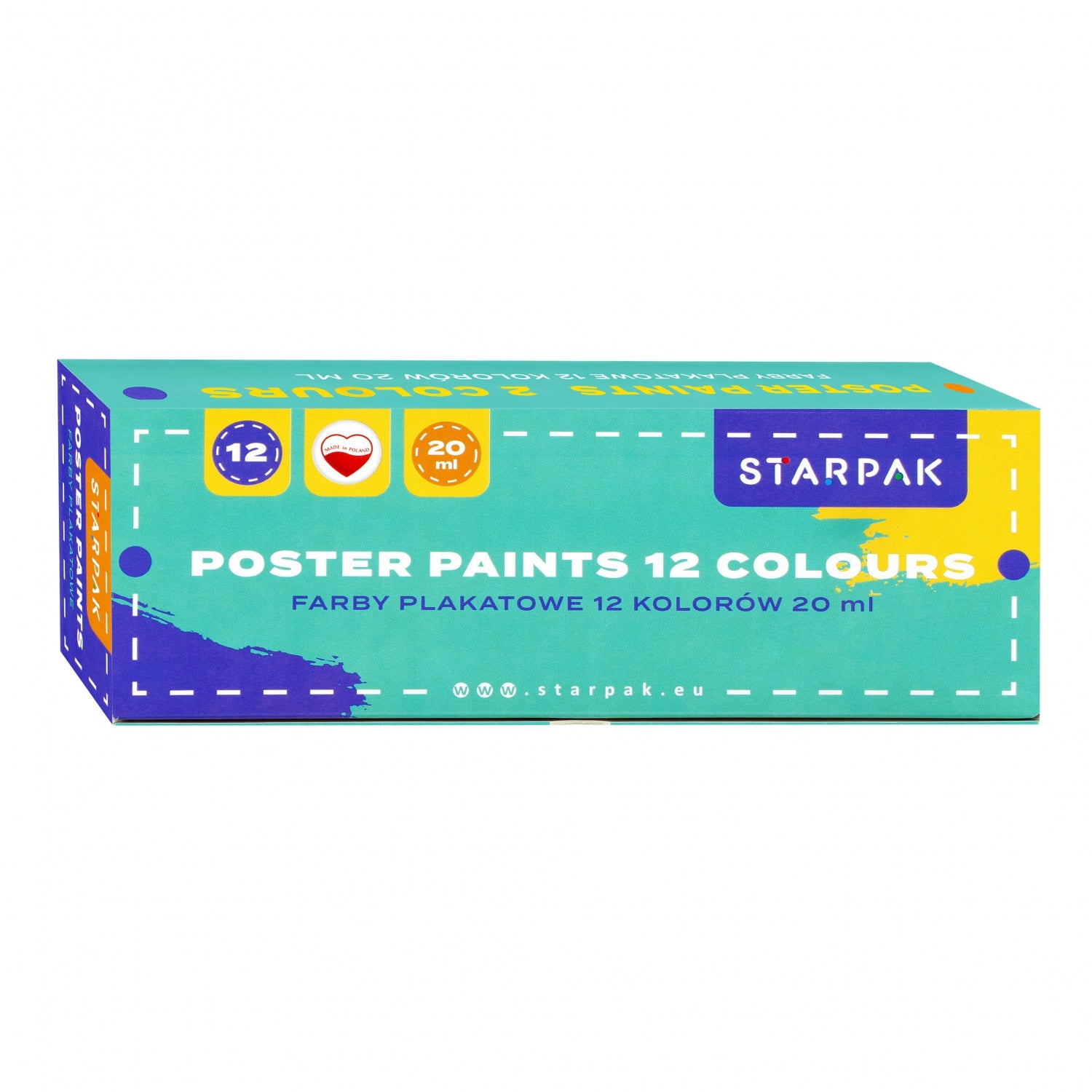 Farby plakatowe 12 kolorów 20ml School2