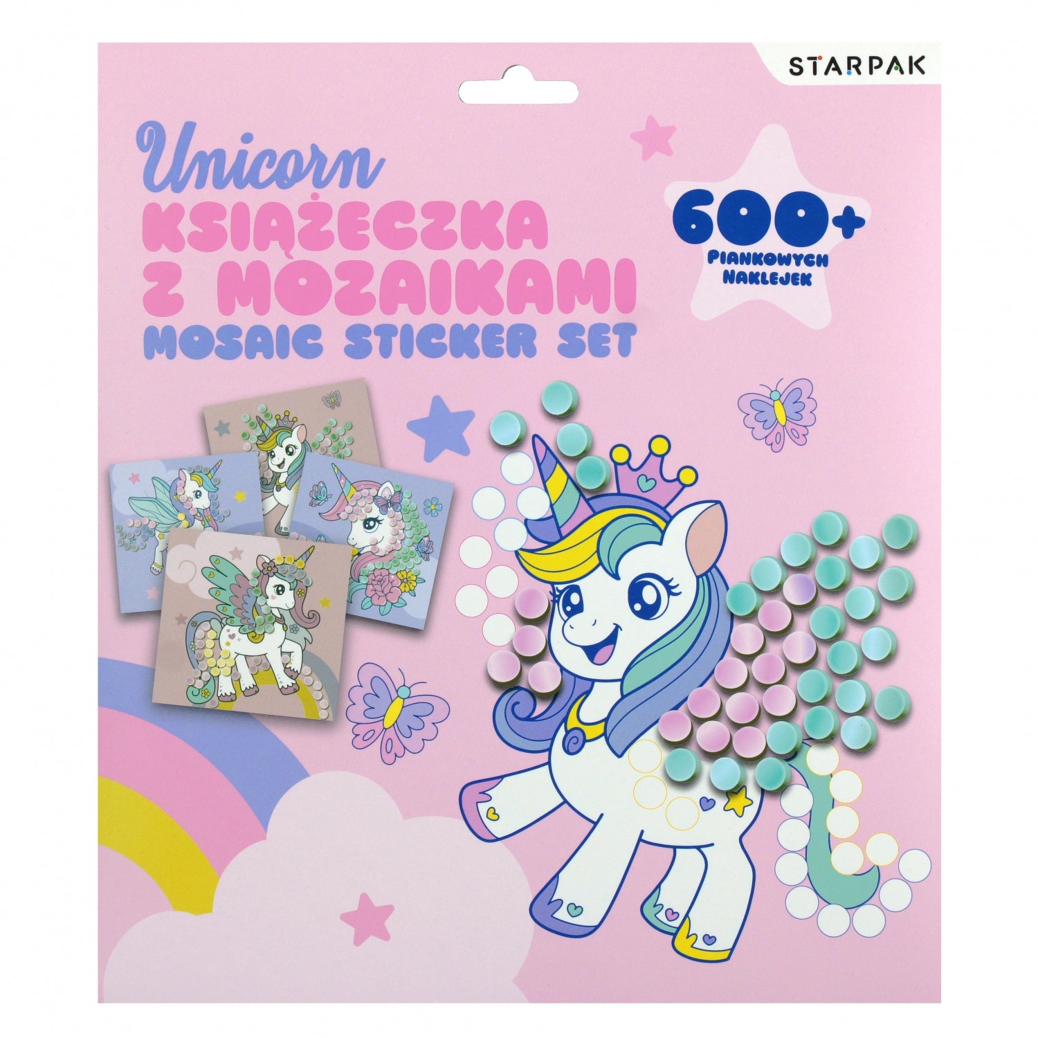 Zestaw kreatywny Książeczka z mozaikami Unicorn