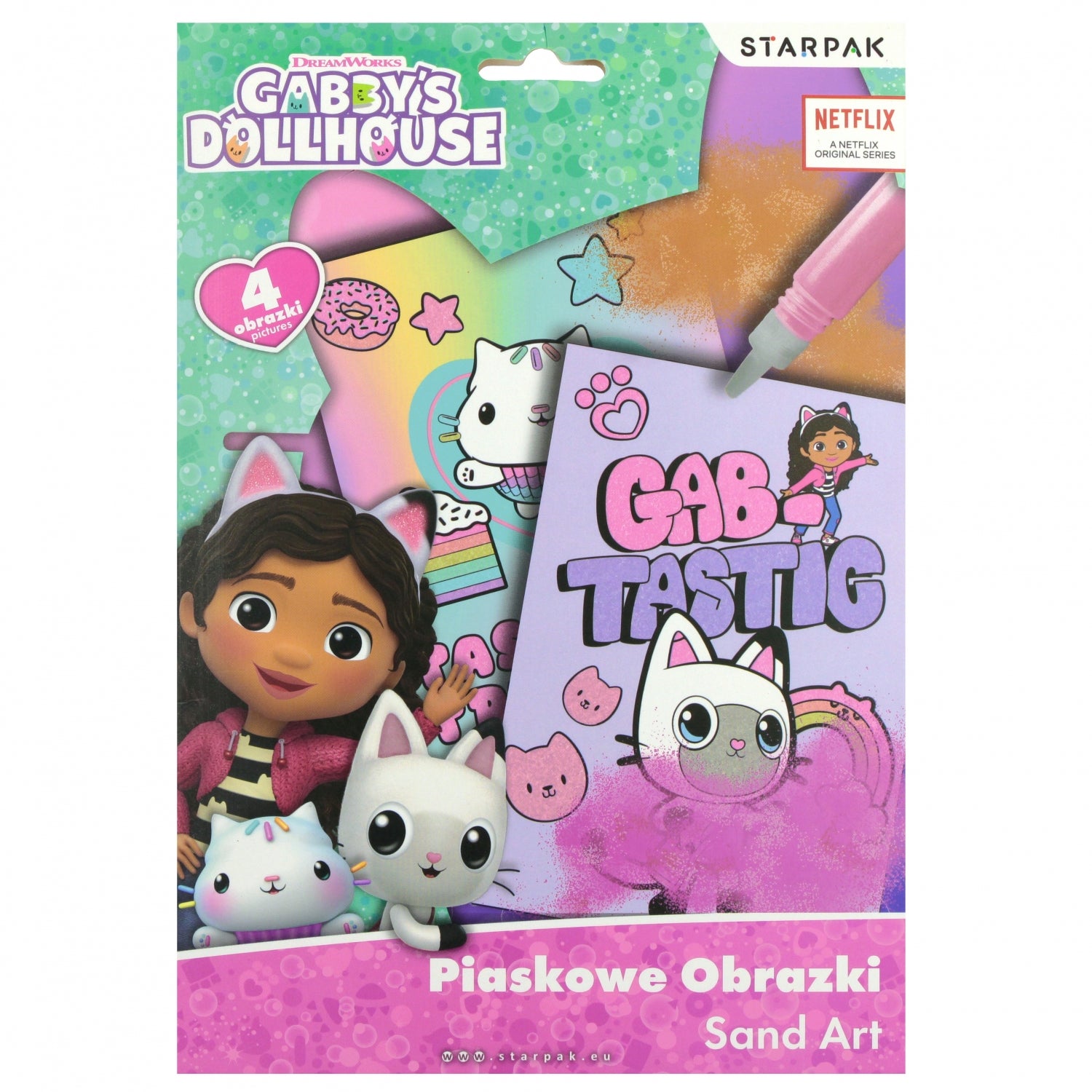 Zestaw kreatywny piaskowe obrazki Gabbys