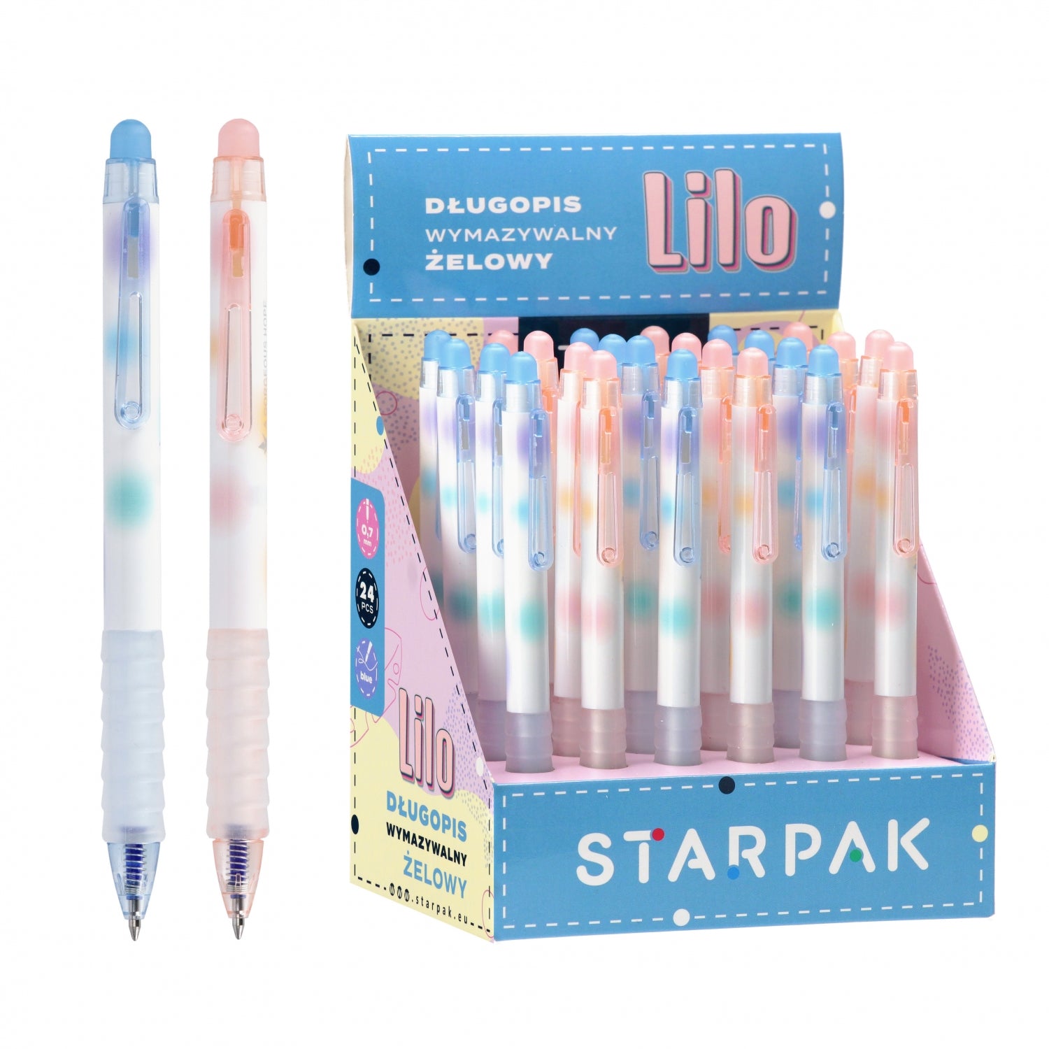 Długopis ścieralny automatyczny 0.7 Lilo display A 24