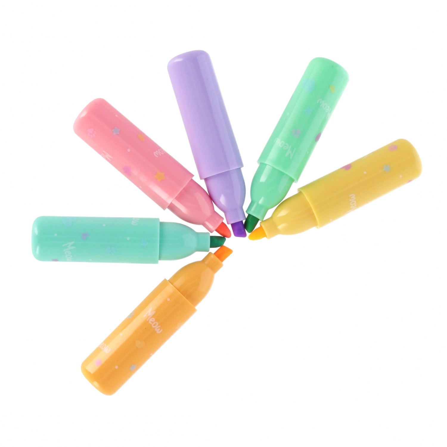 Zakreślacz mini 4 kolory pastelowe Łapki