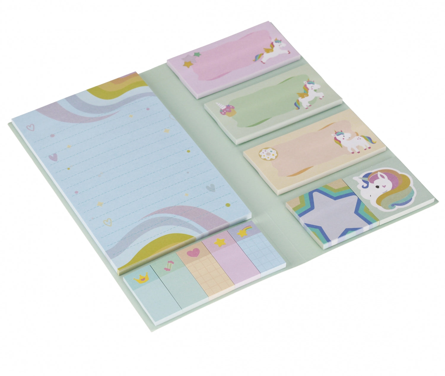 Zestaw notes z zakładkami Unicorn
