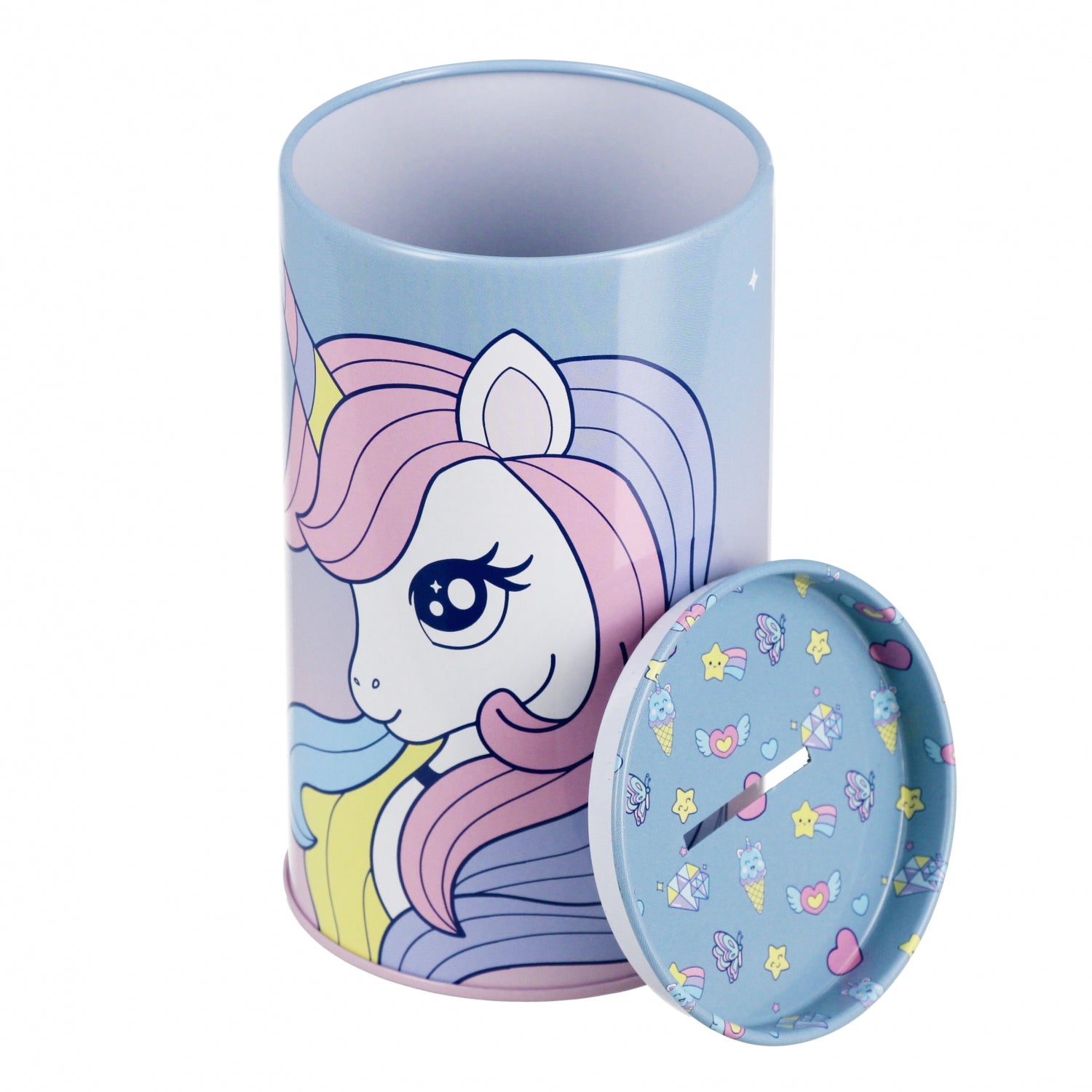 Skarbonka metalowa okrągła Unicorn