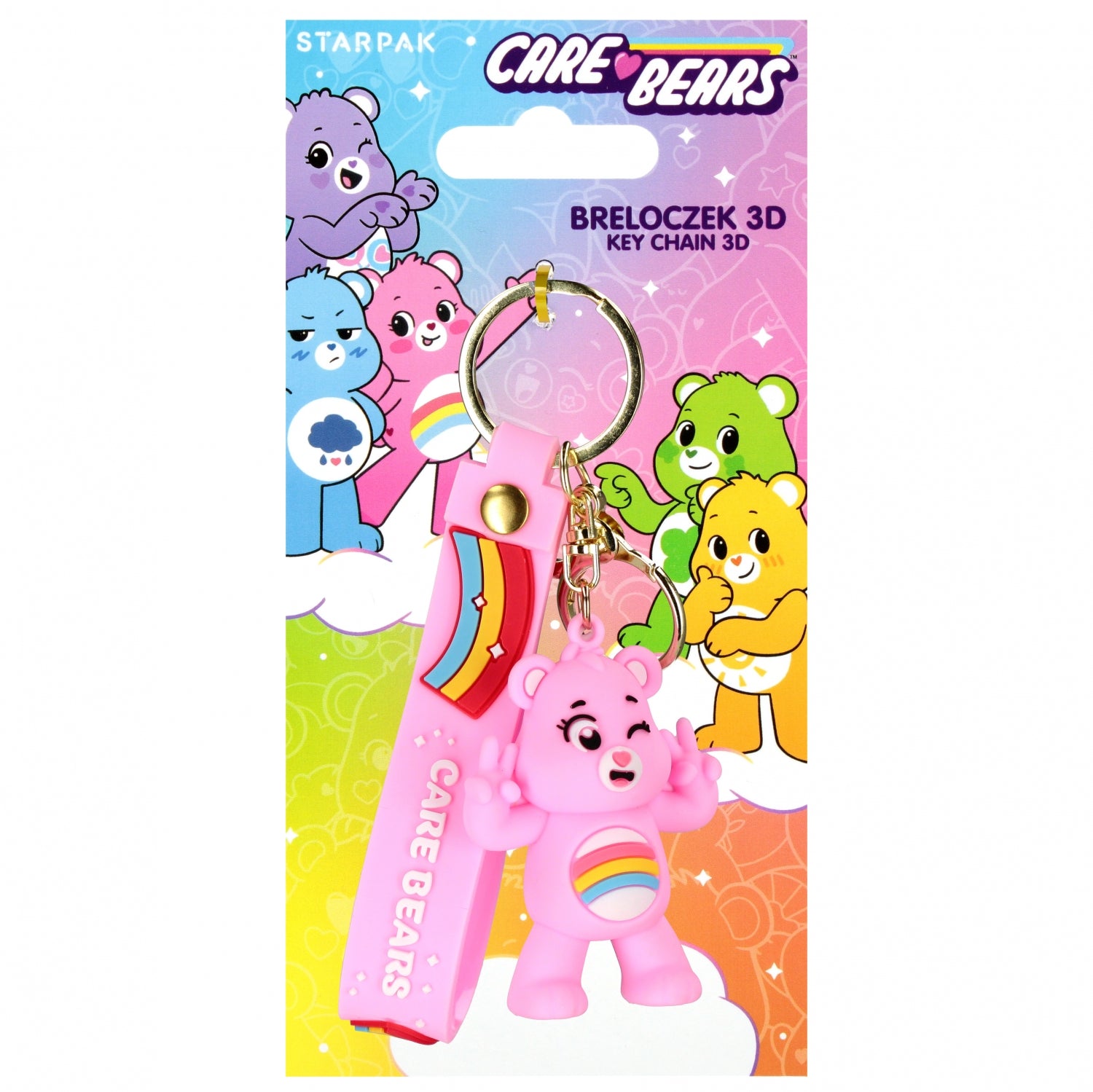 Brelok 3D Care Bears różowy