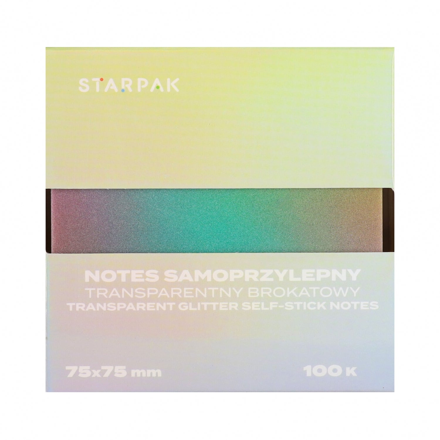 Notes samoprzylepny 75x75/100k transparent Ombre ciemny C1