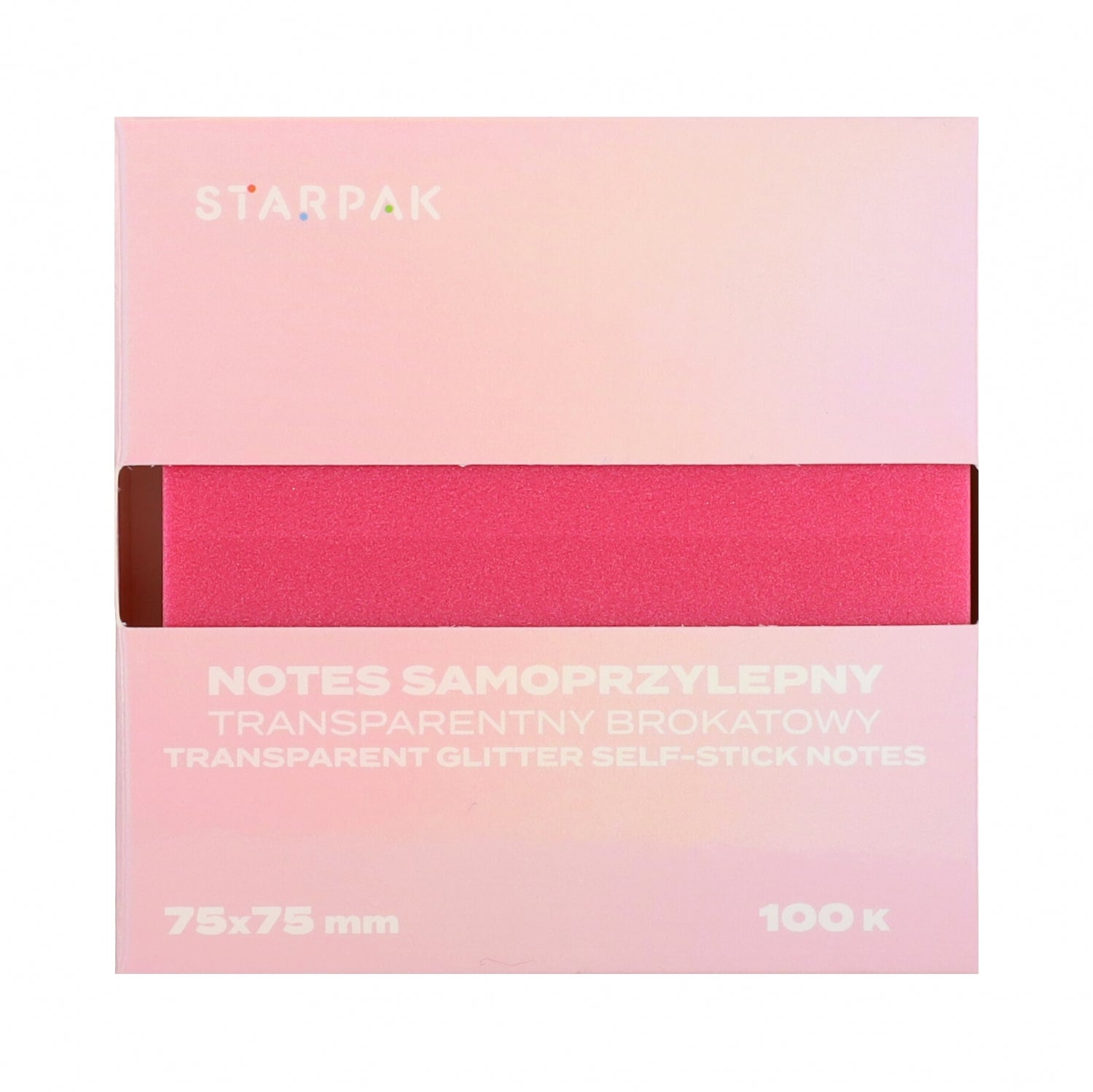 Notes samoprzylepny 75x75/100k transparent Ombre ciemny C3