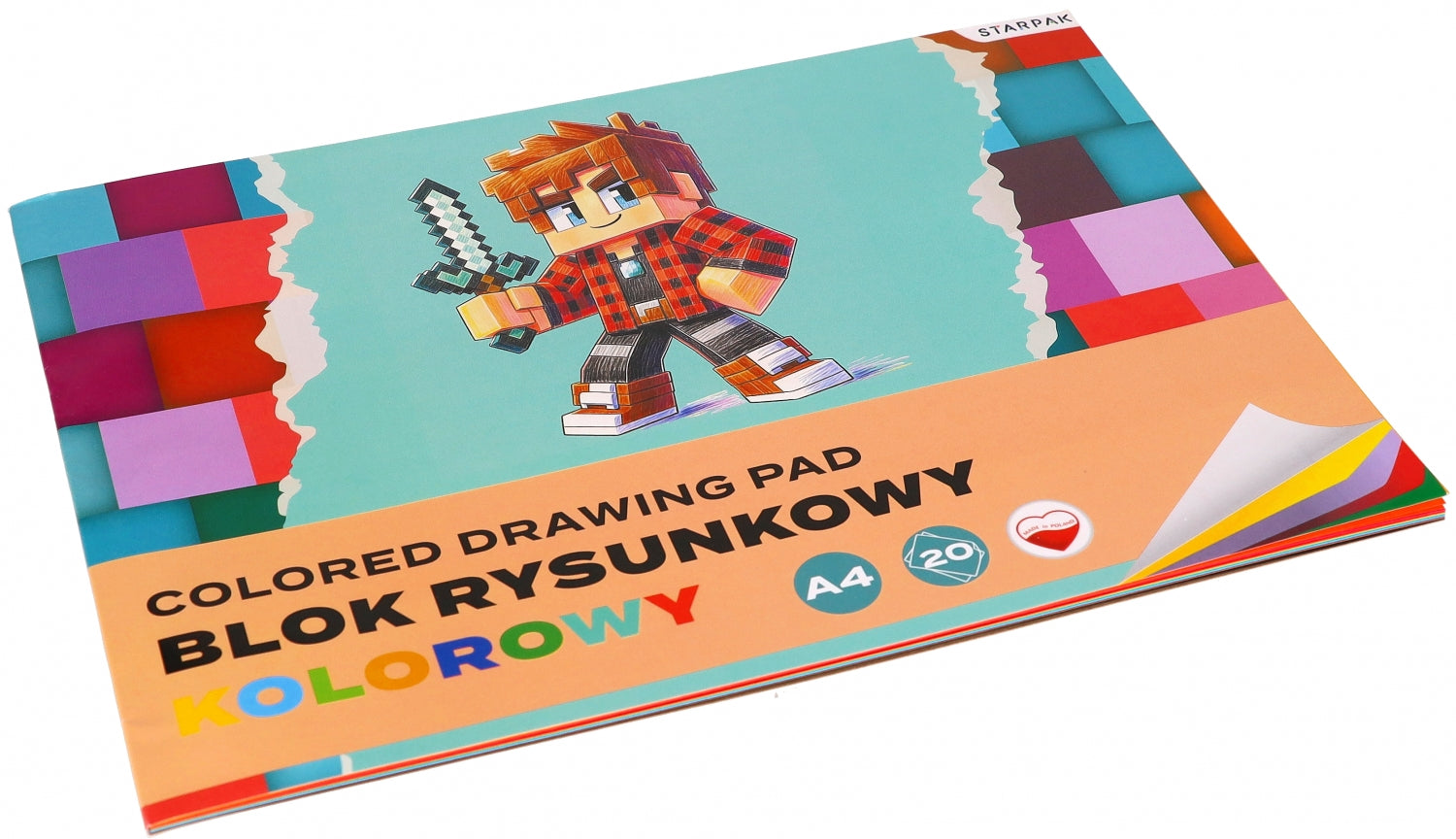 Blok rysunkowy A4/20k kolorowy Pixel A 10
