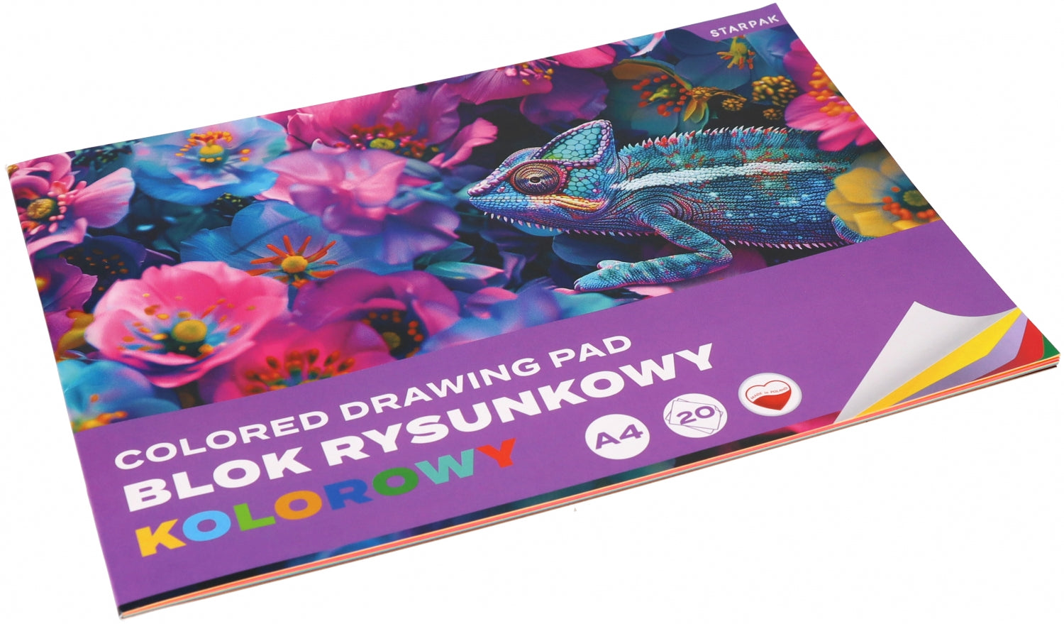 Blok rysunkowy A4/20K kolorowy Kameleon A 10