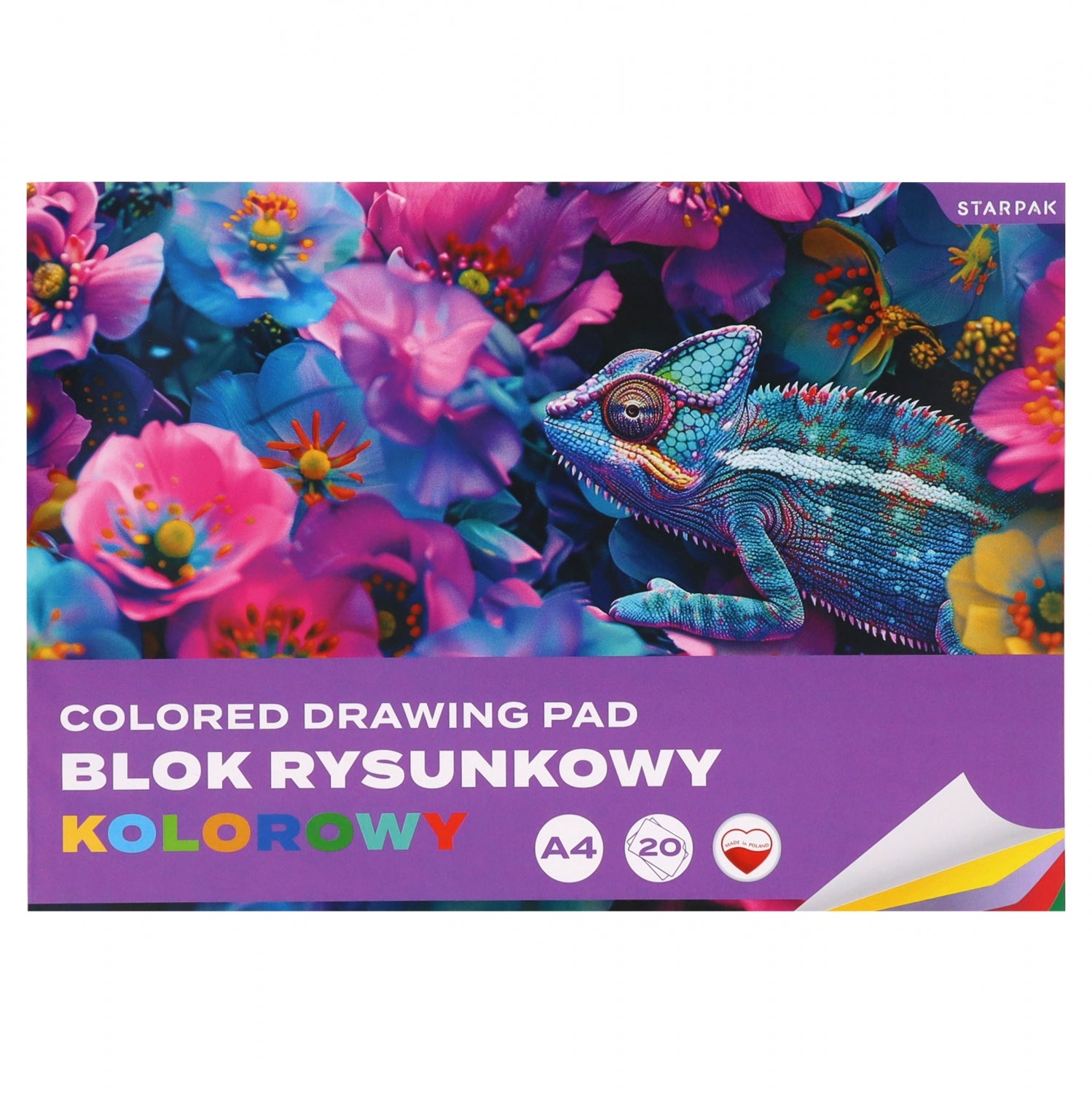 Blok rysunkowy A4/20K kolorowy Kameleon A 10