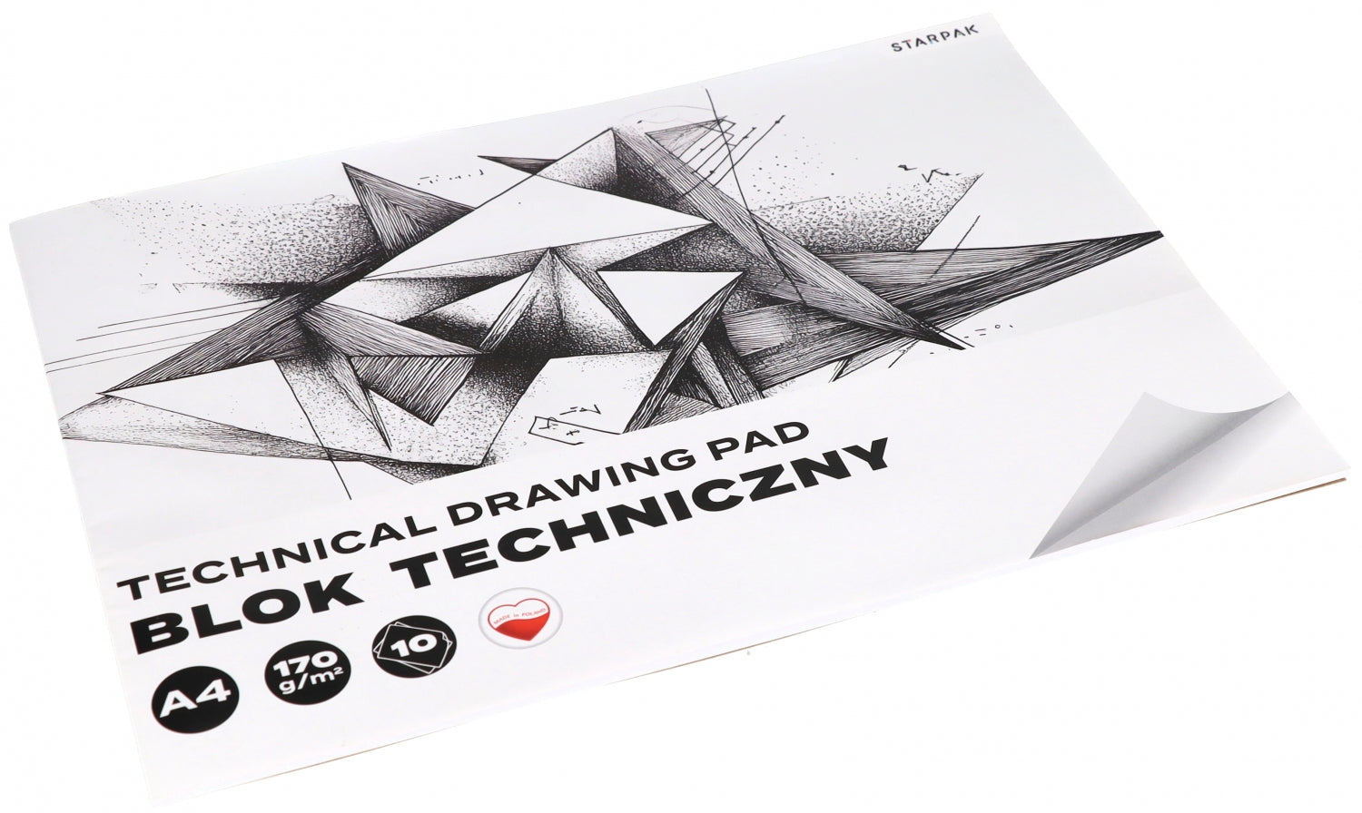 Blok techniczny A4/10k biały Starpak1 A 10