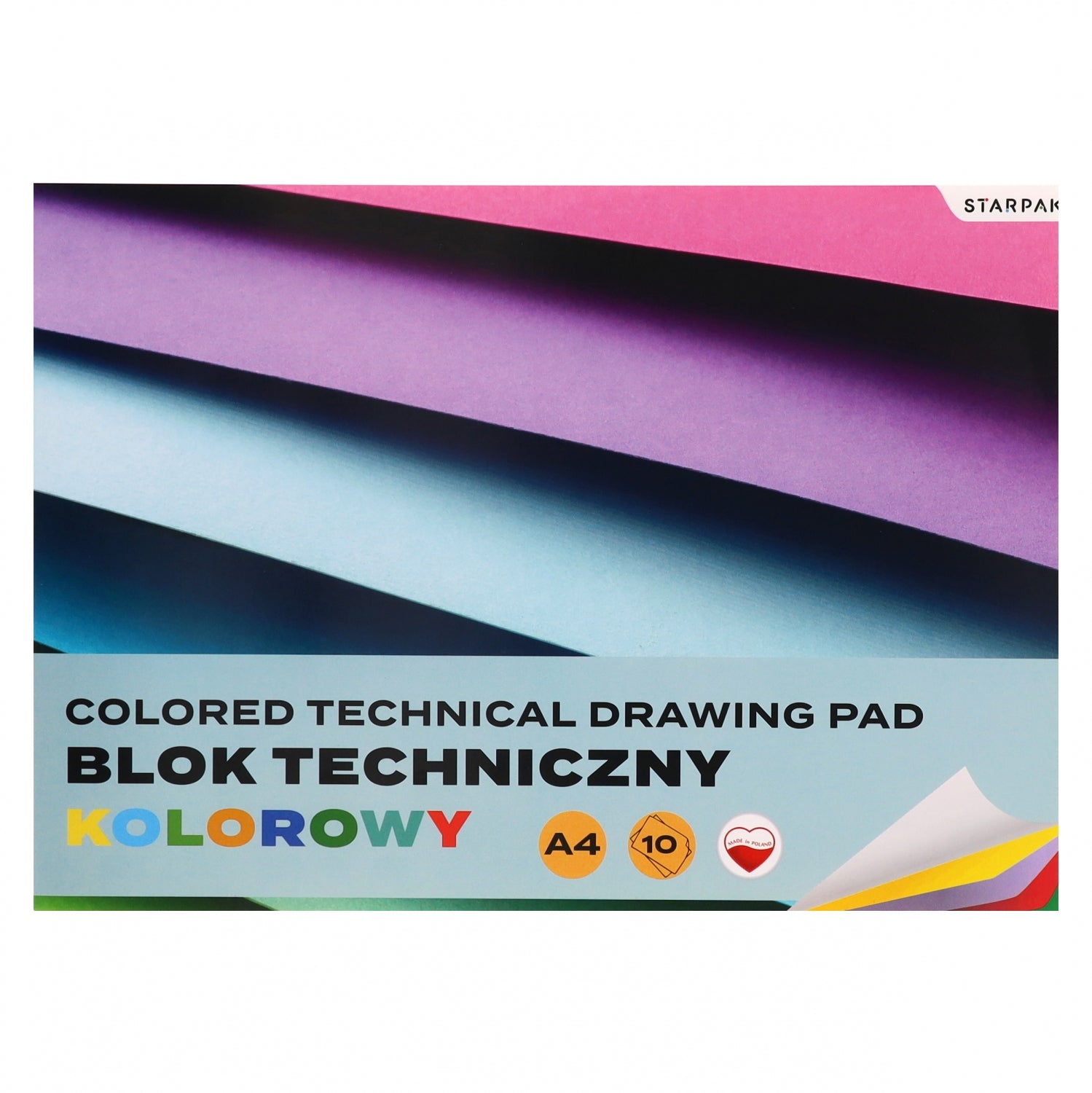 Blok techniczny A4/10k kolorowy F