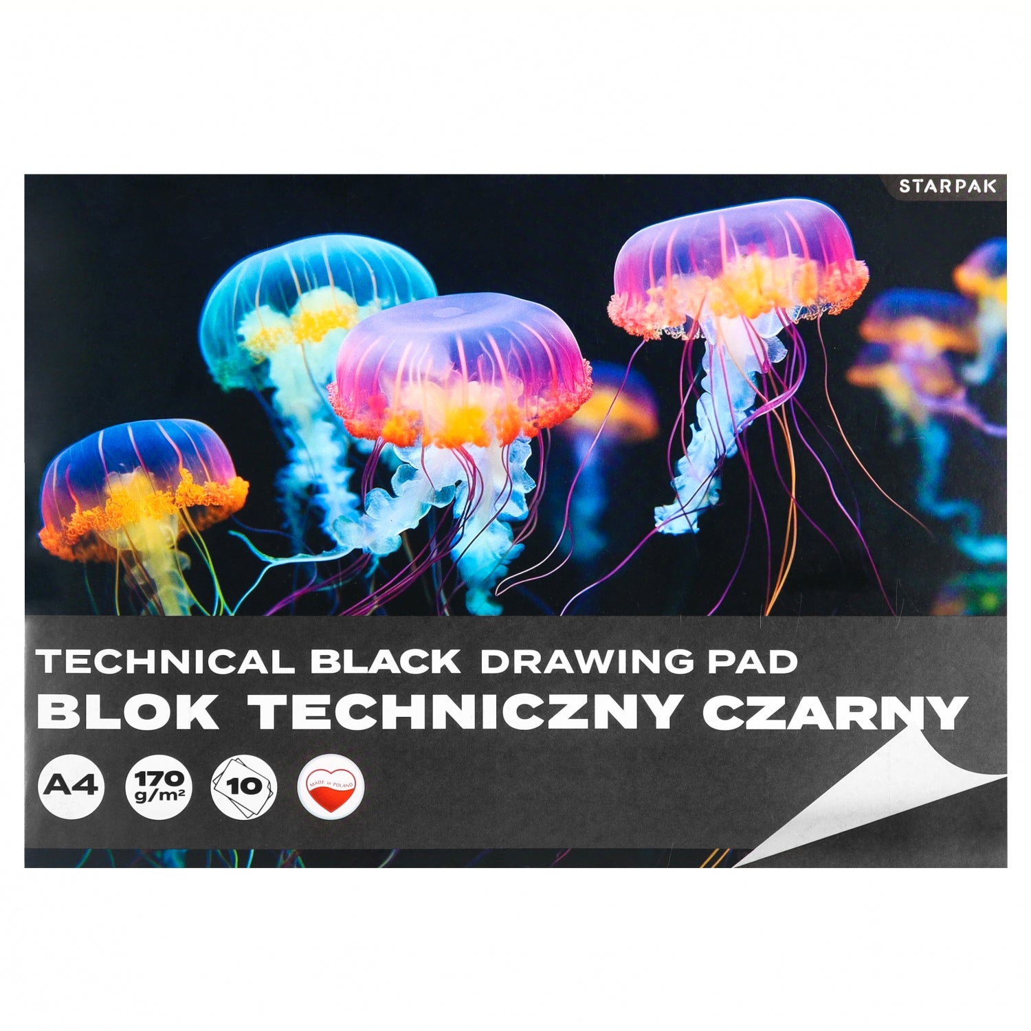 Blok techniczny A4/10k czarny A 10