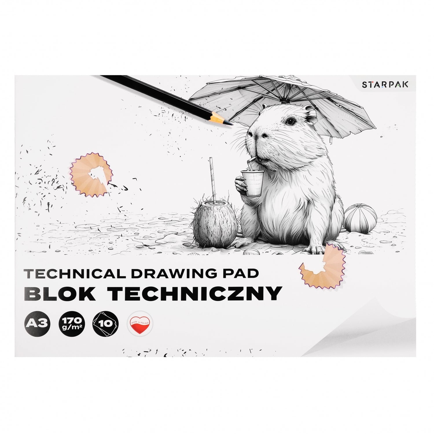 Blok techniczny A3/10k biały A 10