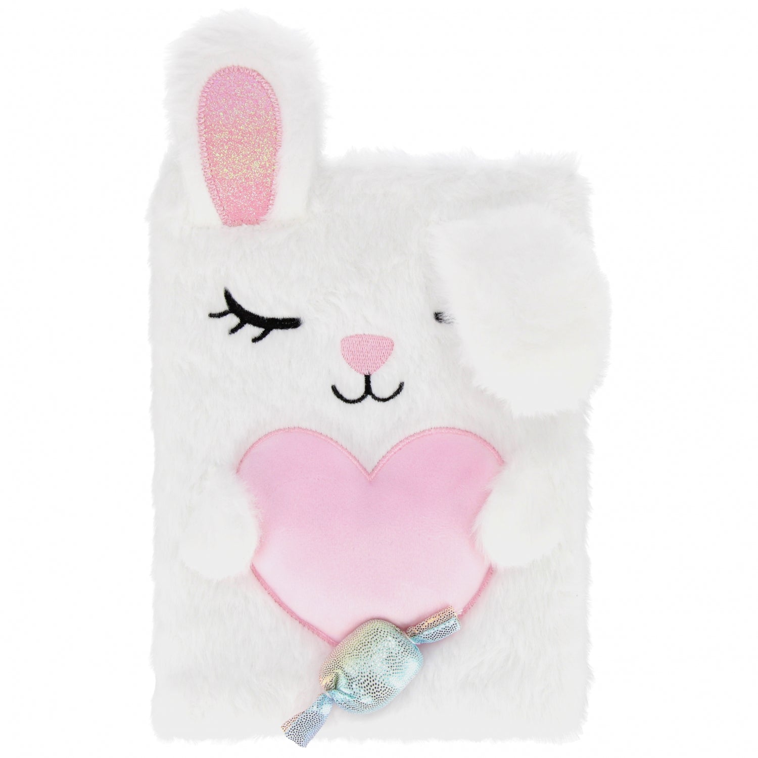 Pamiętnik pluszowy zamykany A5/80k Rabbit Heart