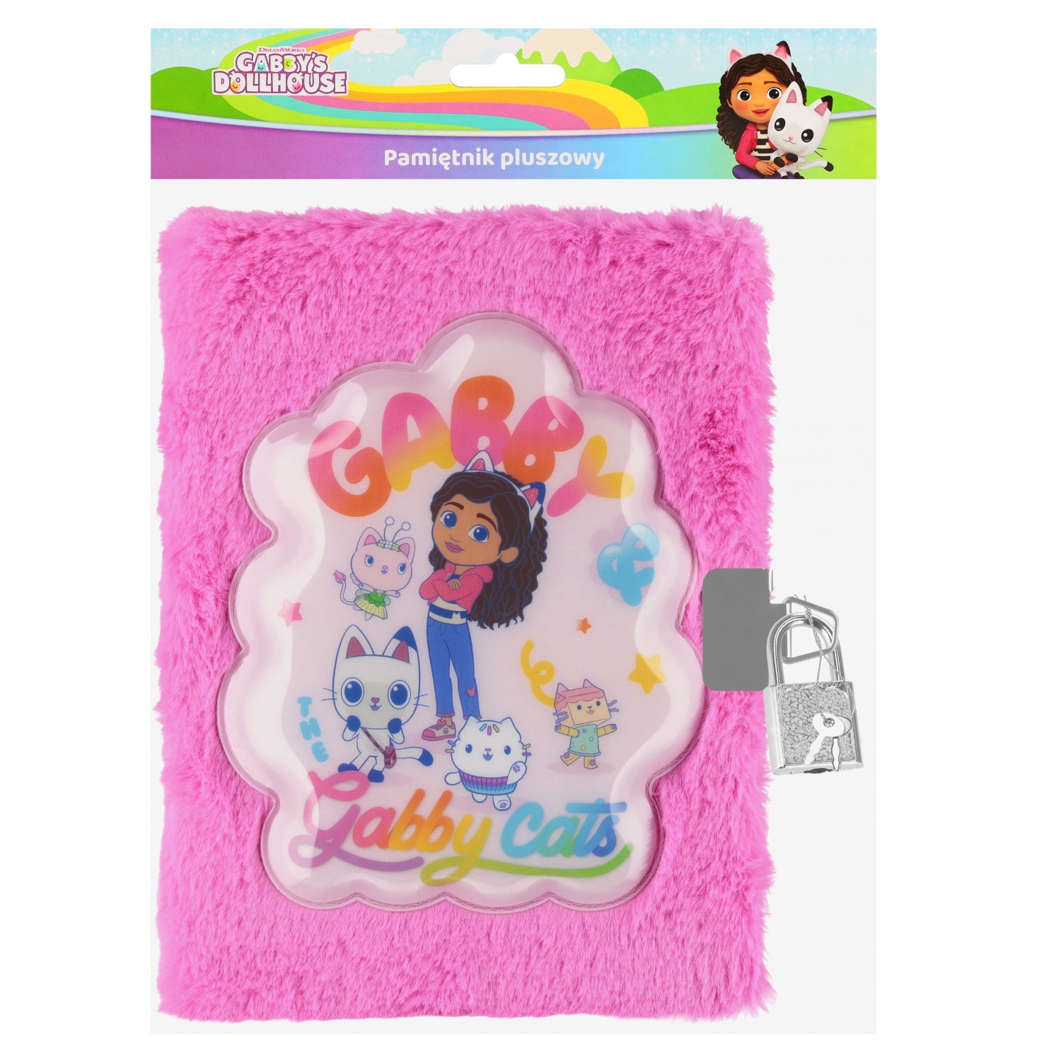 Pamiętnik pluszowy zamykany A5/80k Gabby s Dollhouse