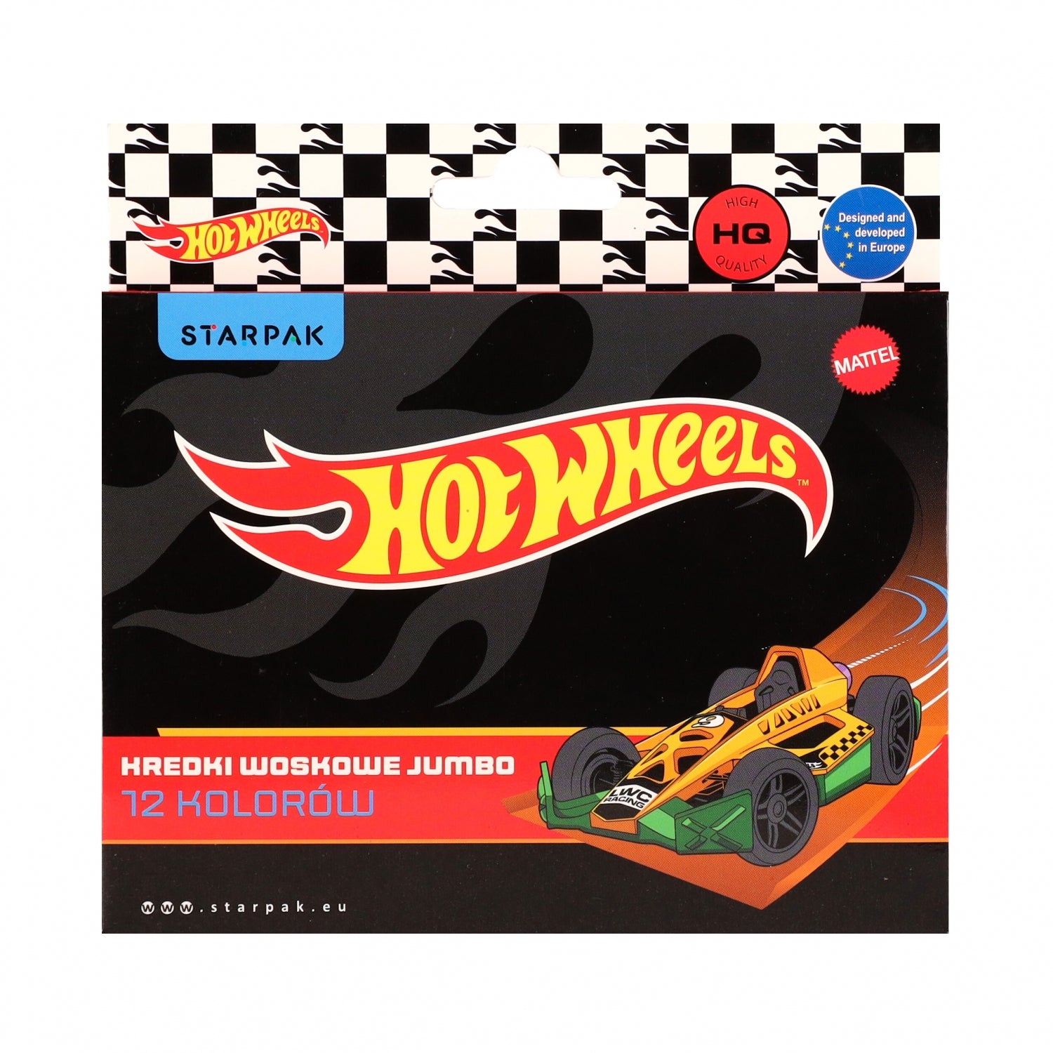 Kredki woskowe Jumbo 12 kolorów Hot Wheels