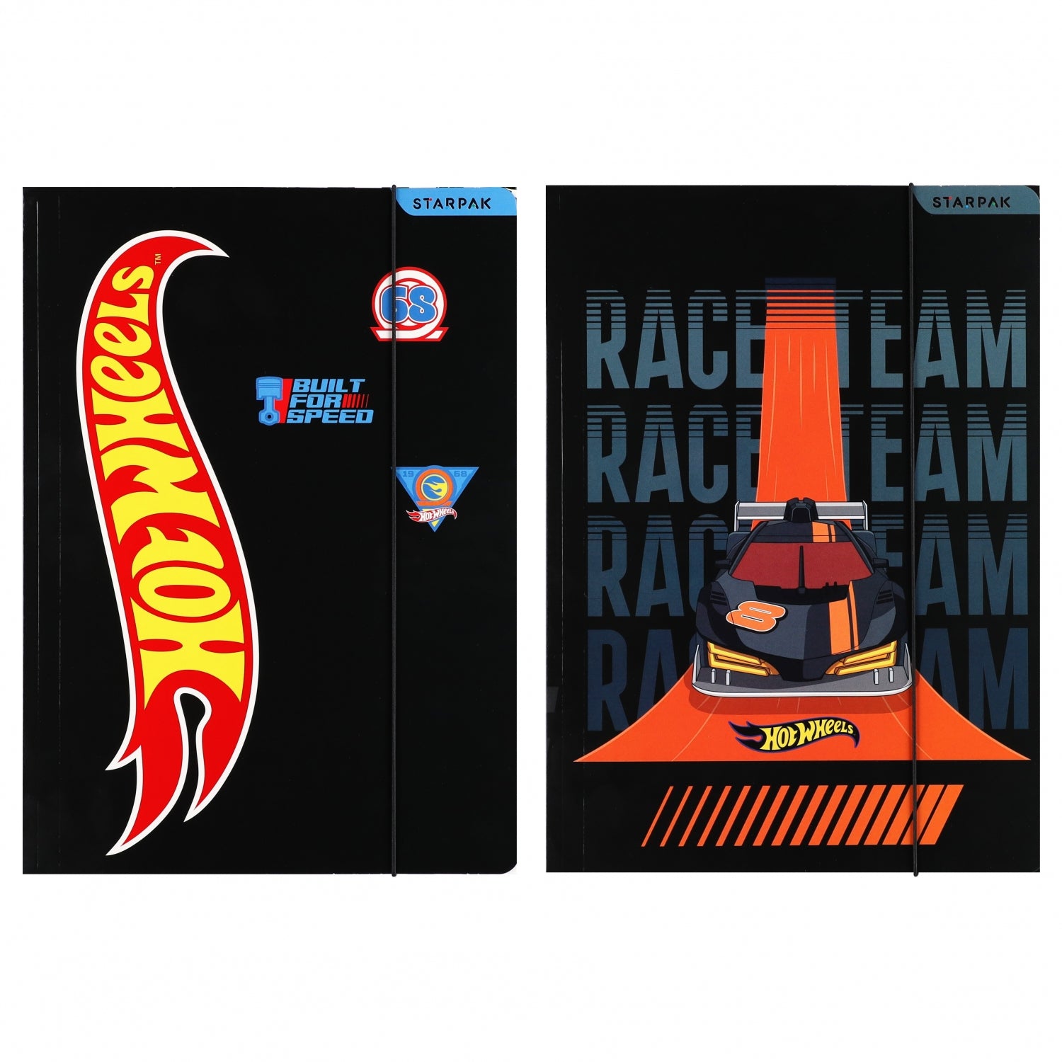 Teczka z gumką A4 Hot Wheels Black mix