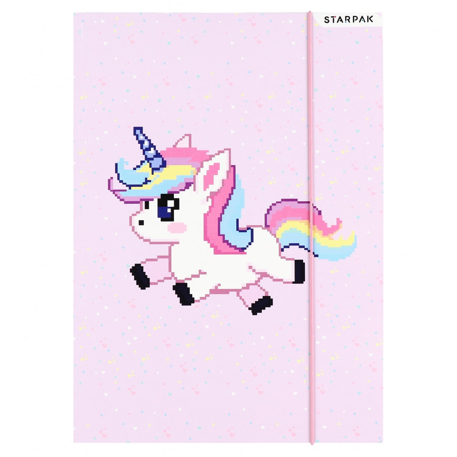 Teczka z gumką A4 Pixel Unicorn mix