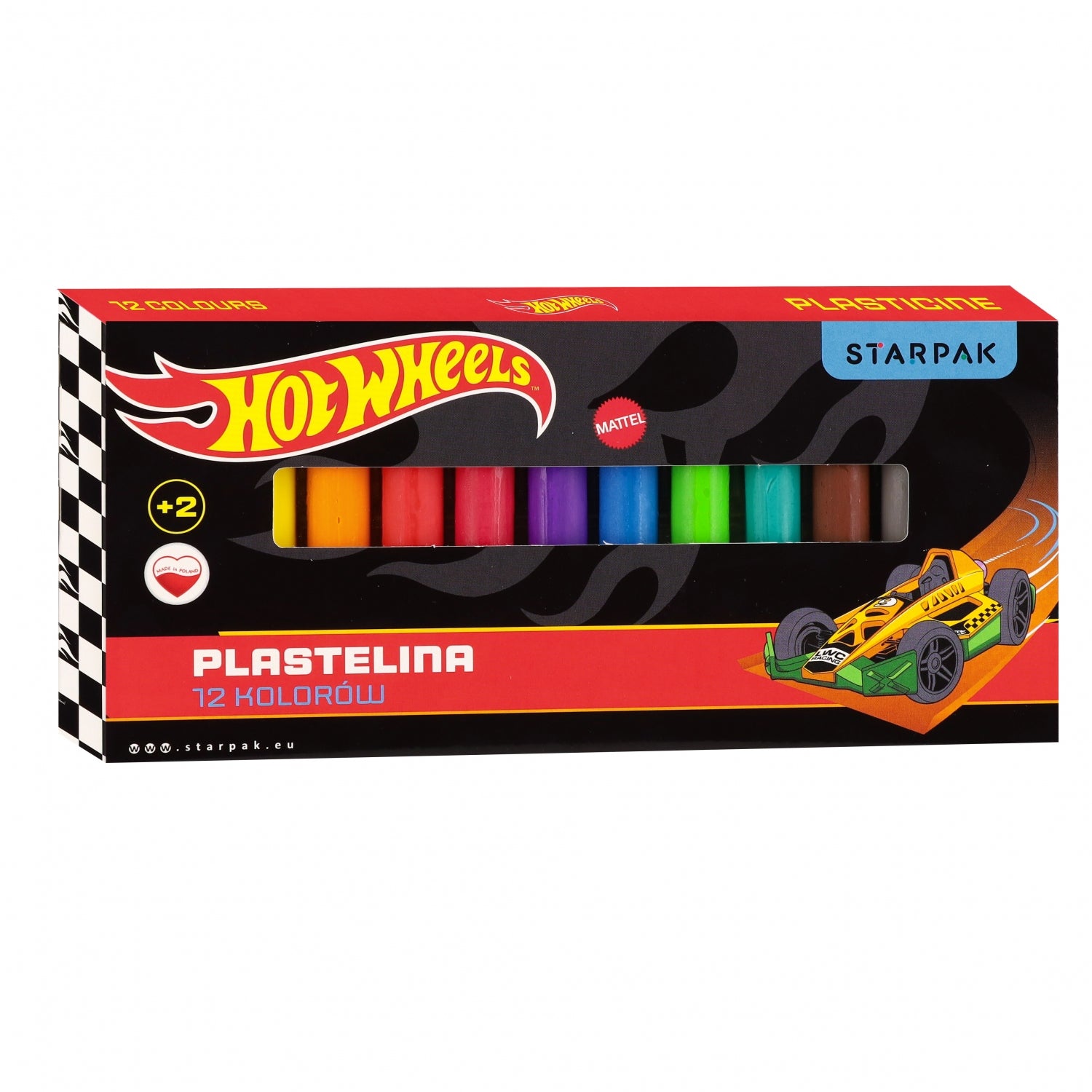 Plastelina 12 kolorów Hot Wheels black