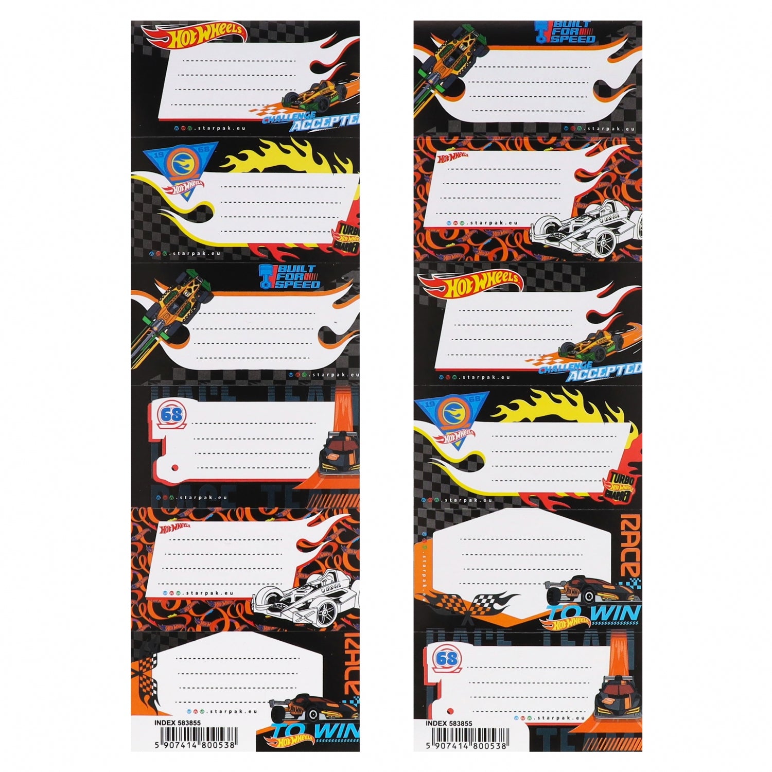 Naklejki na zeszyt Hot Wheels black A 25
