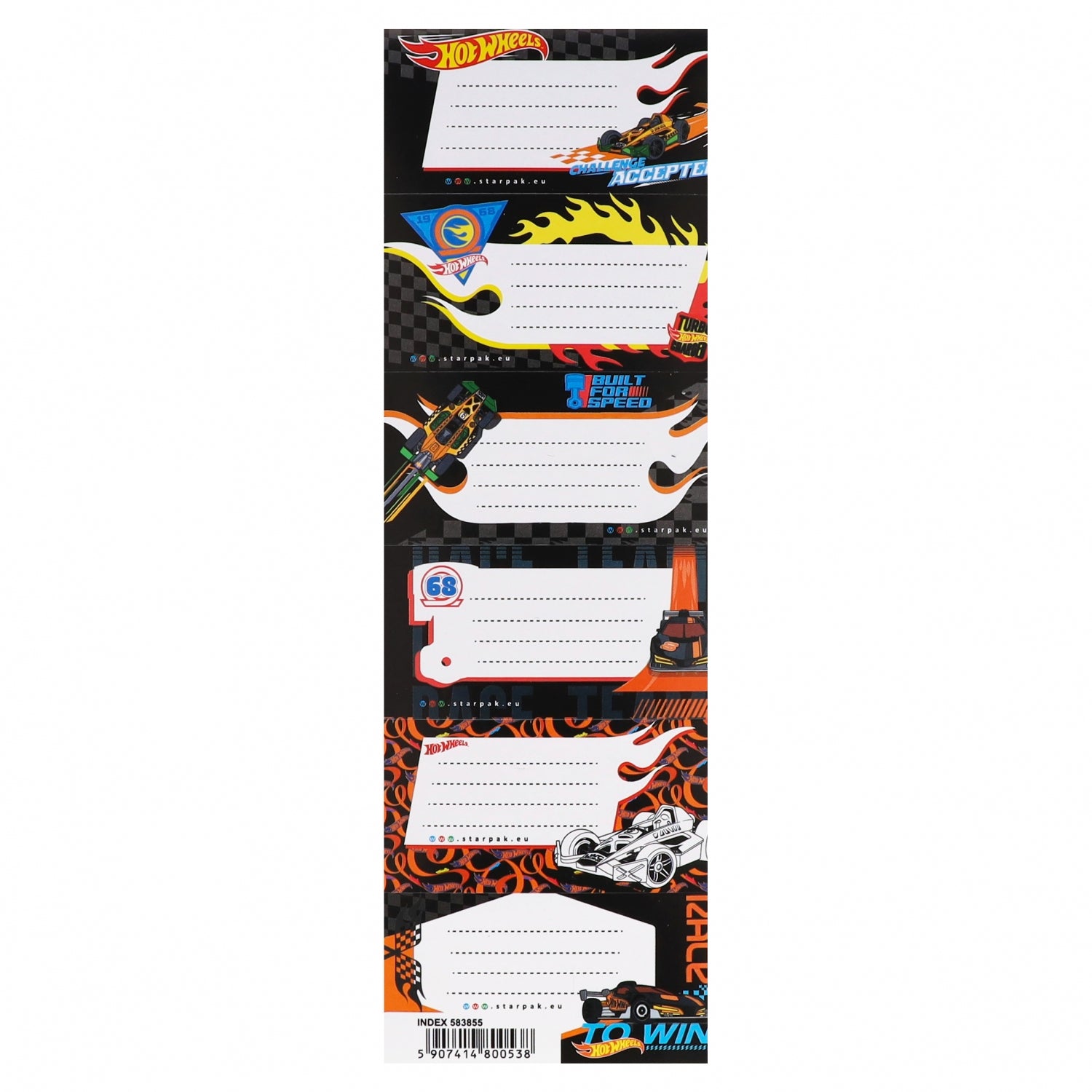 Naklejki na zeszyt Hot Wheels black A 25