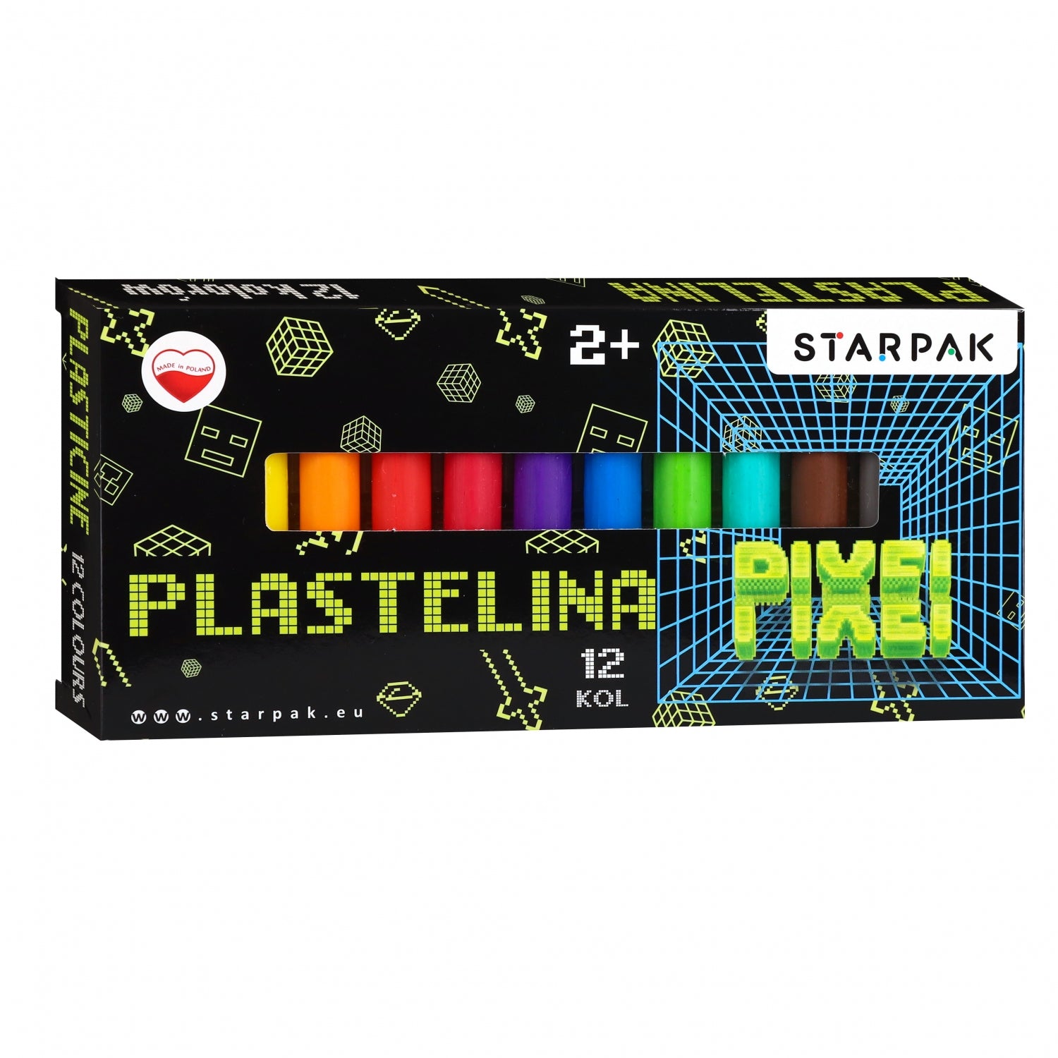Plastelina 12 kolorów Game Pixel