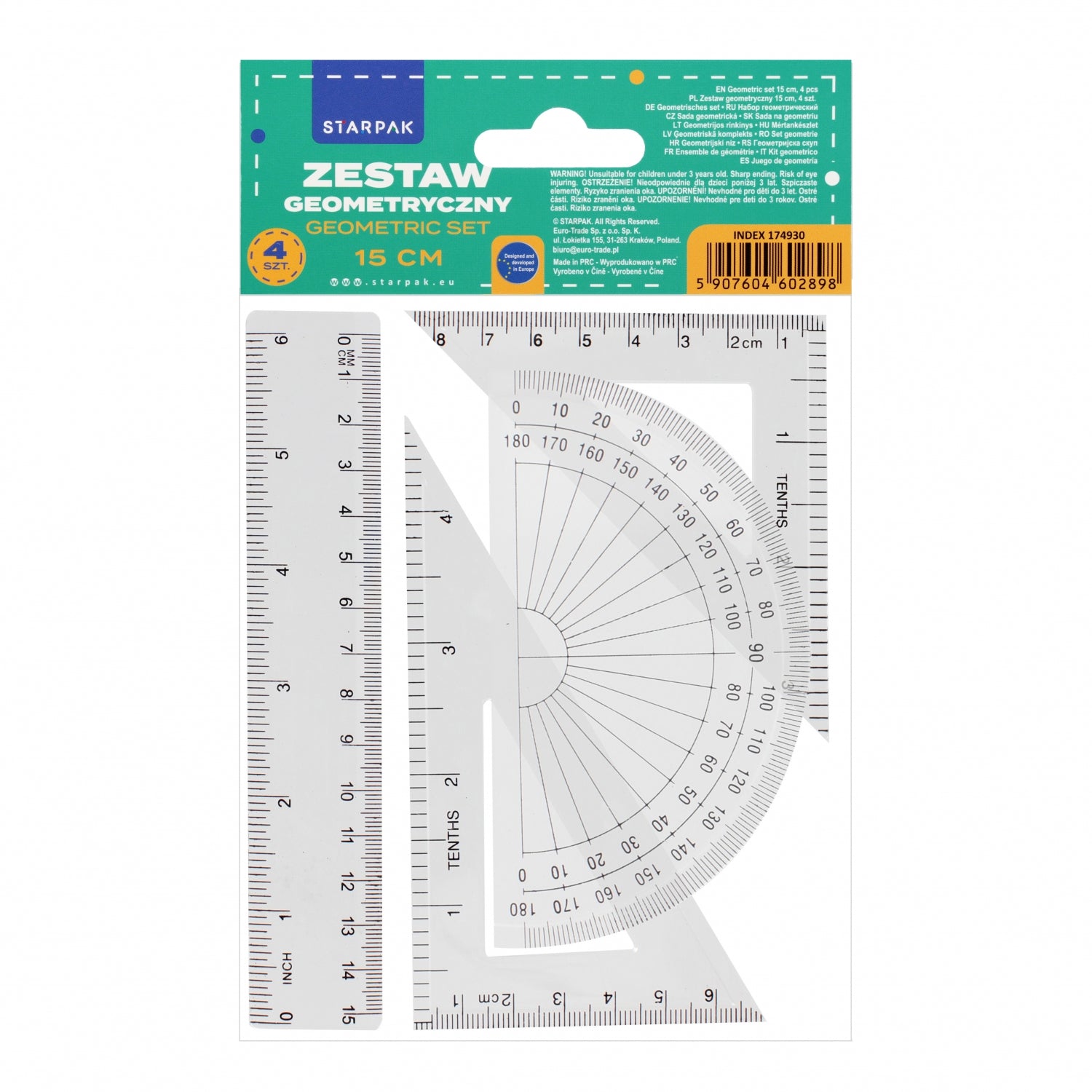 Zestaw geometryczny 4el. 15cm