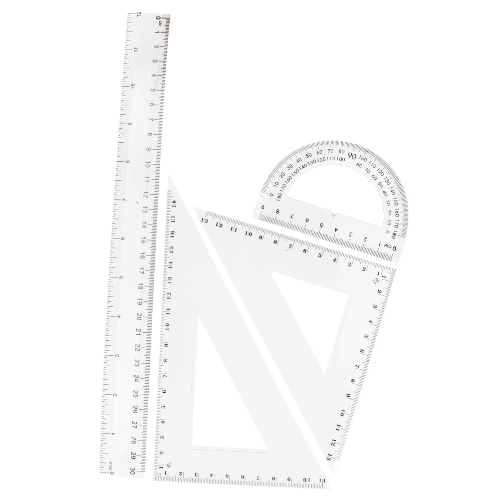 Zestaw szkolny geometryczny 4el. 30cm
