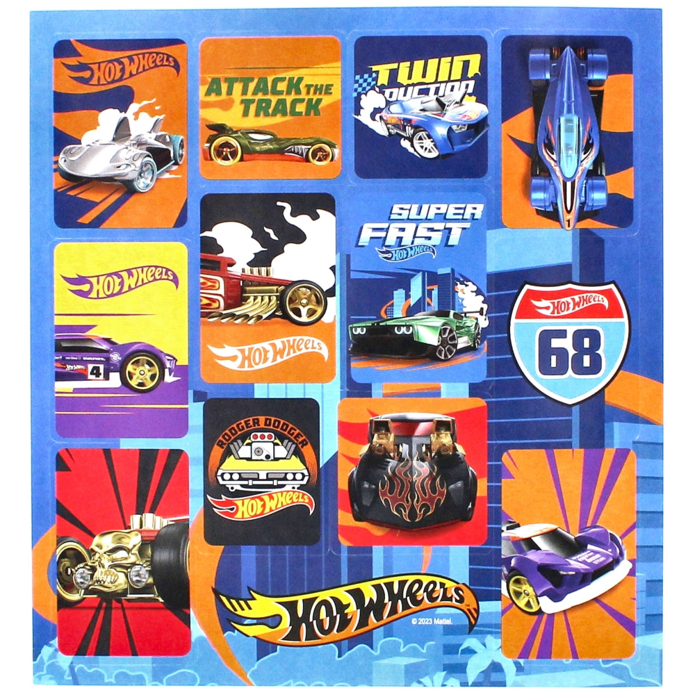 Naklejki kwadrat 21x16 cm Hot Wheels