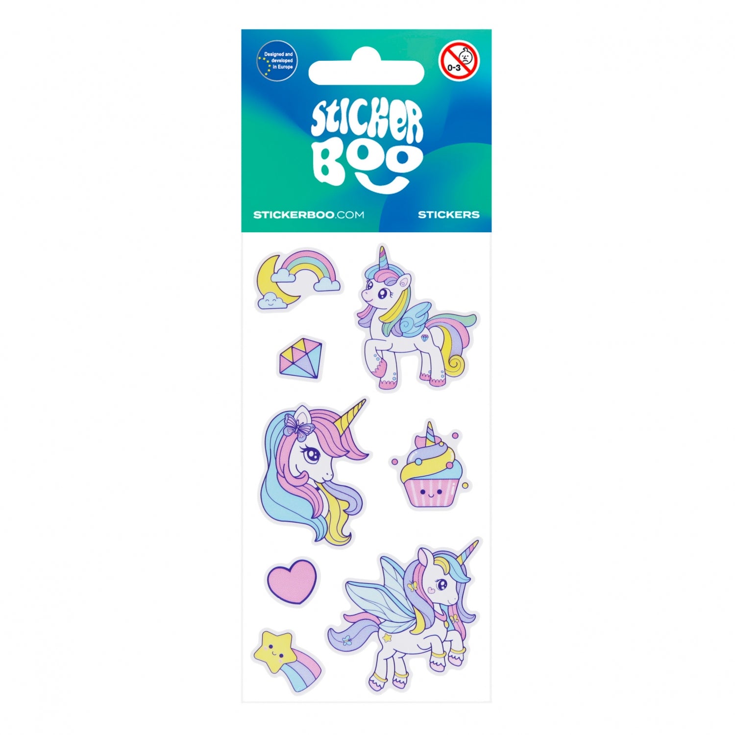 Naklejki 6x13 Unicorn STISKER BOO
