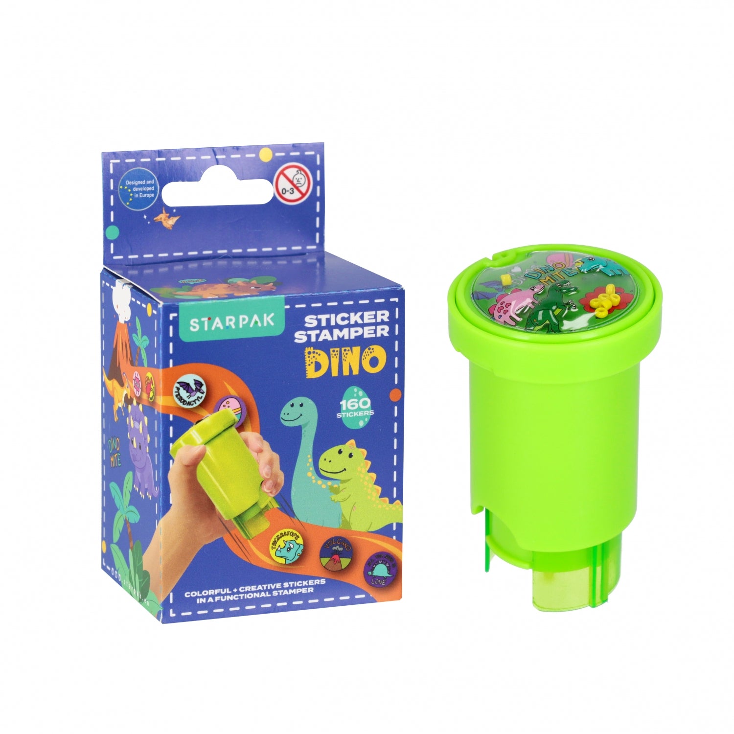 Stempel z naklejkami Dino