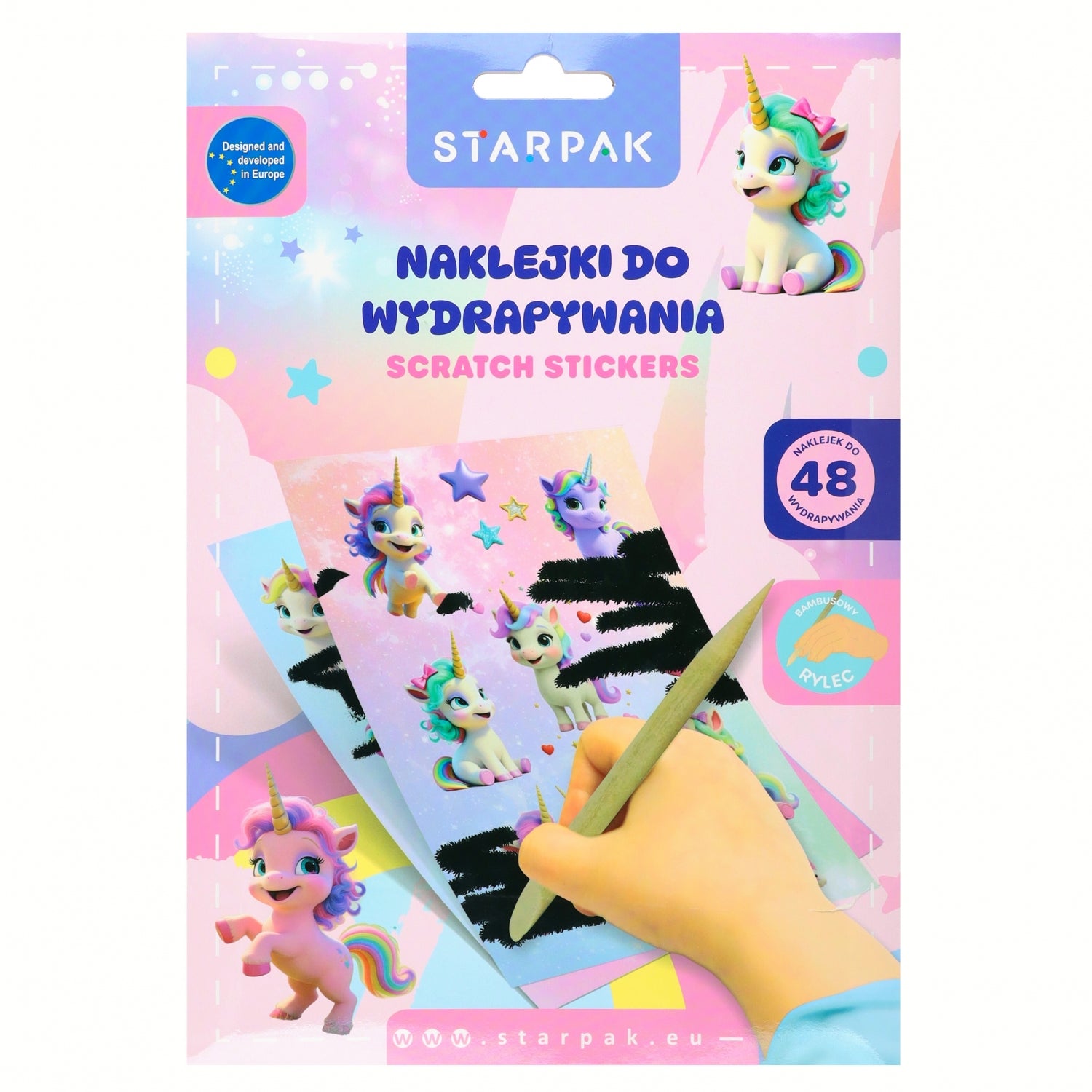Naklejki do wydrapywania Unicorn