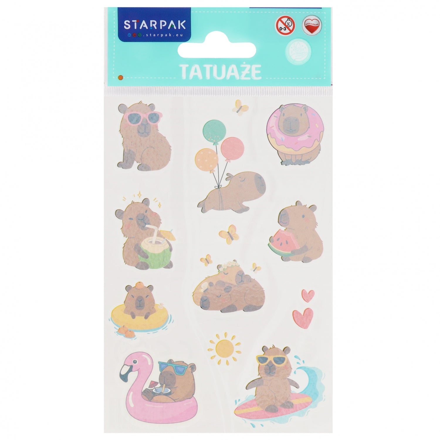 Tatuaż Kapibara 10x19