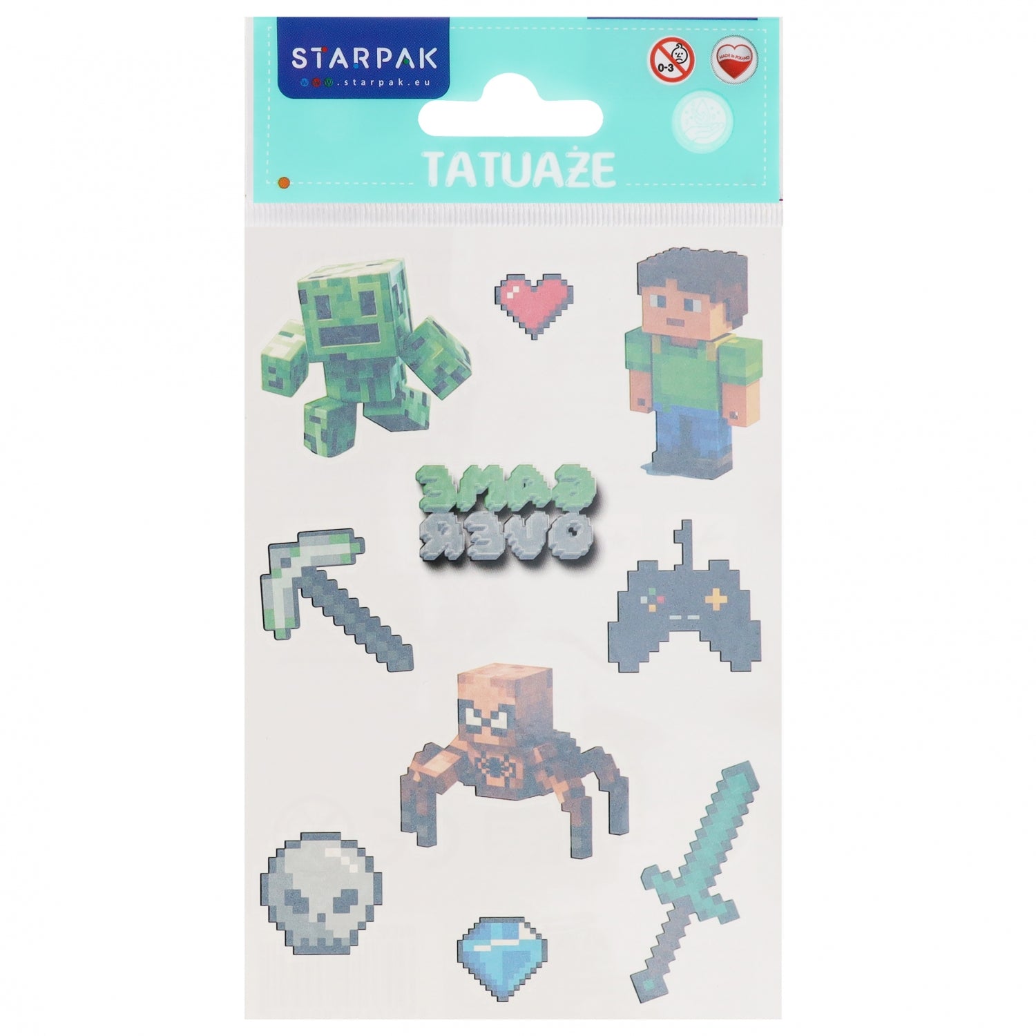 Tatuaż Pixel 10x19